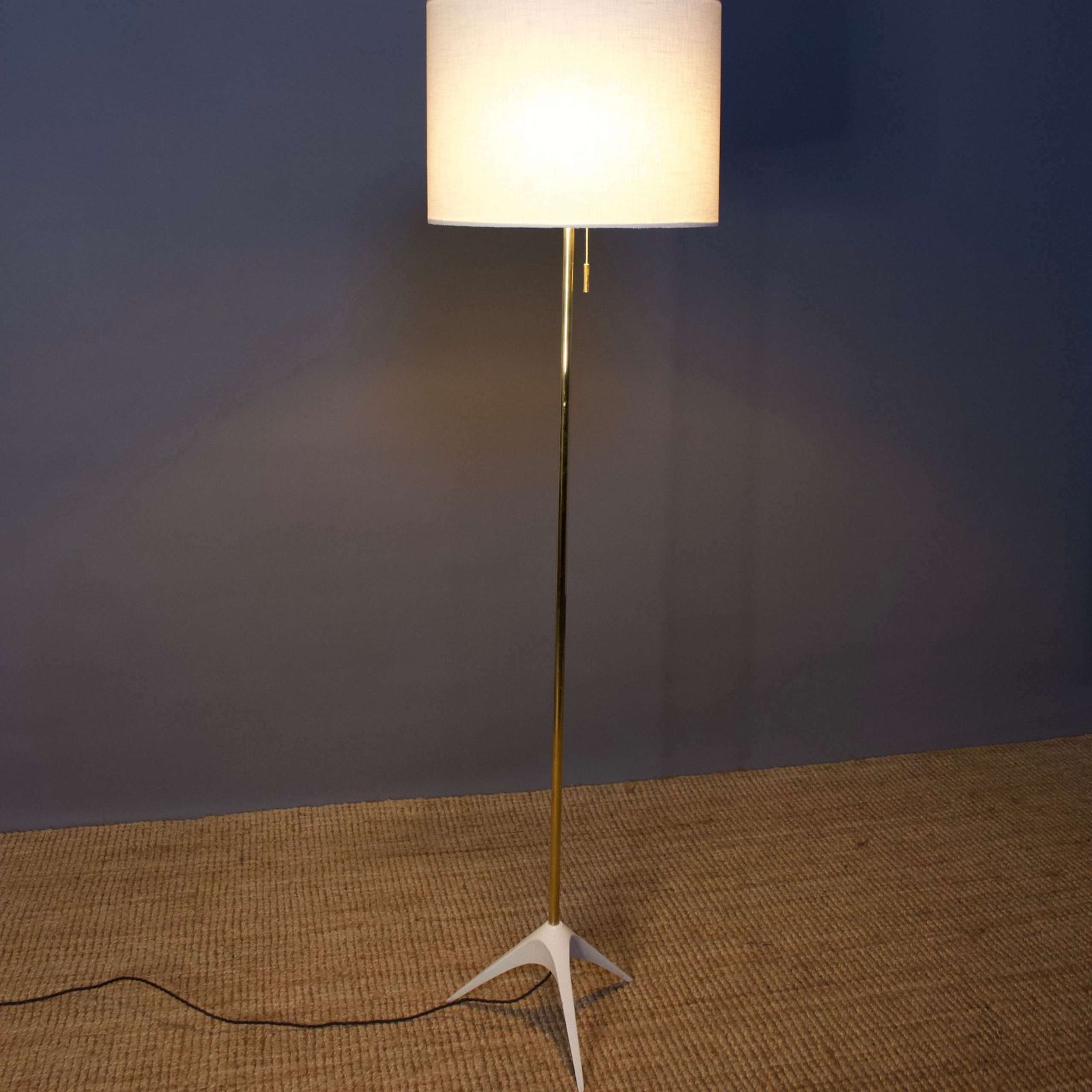 Midcentury Brass Floor Lamp, 1960s photo for sale