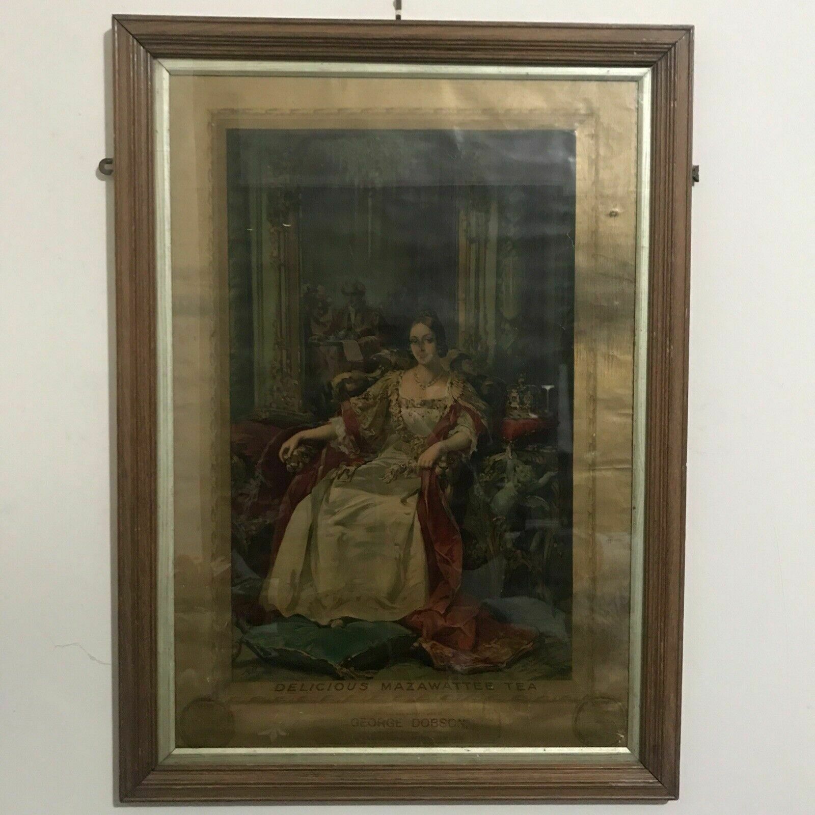 photo for sale Antique Mazawattee Tea Poster Calender Queen Victoria 1898 Advertising Print
