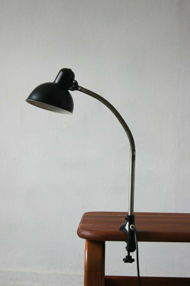 Bauhaus Black Table Lamp By Christian Dell For Kaiser Leuchten, 1950s photo for sale