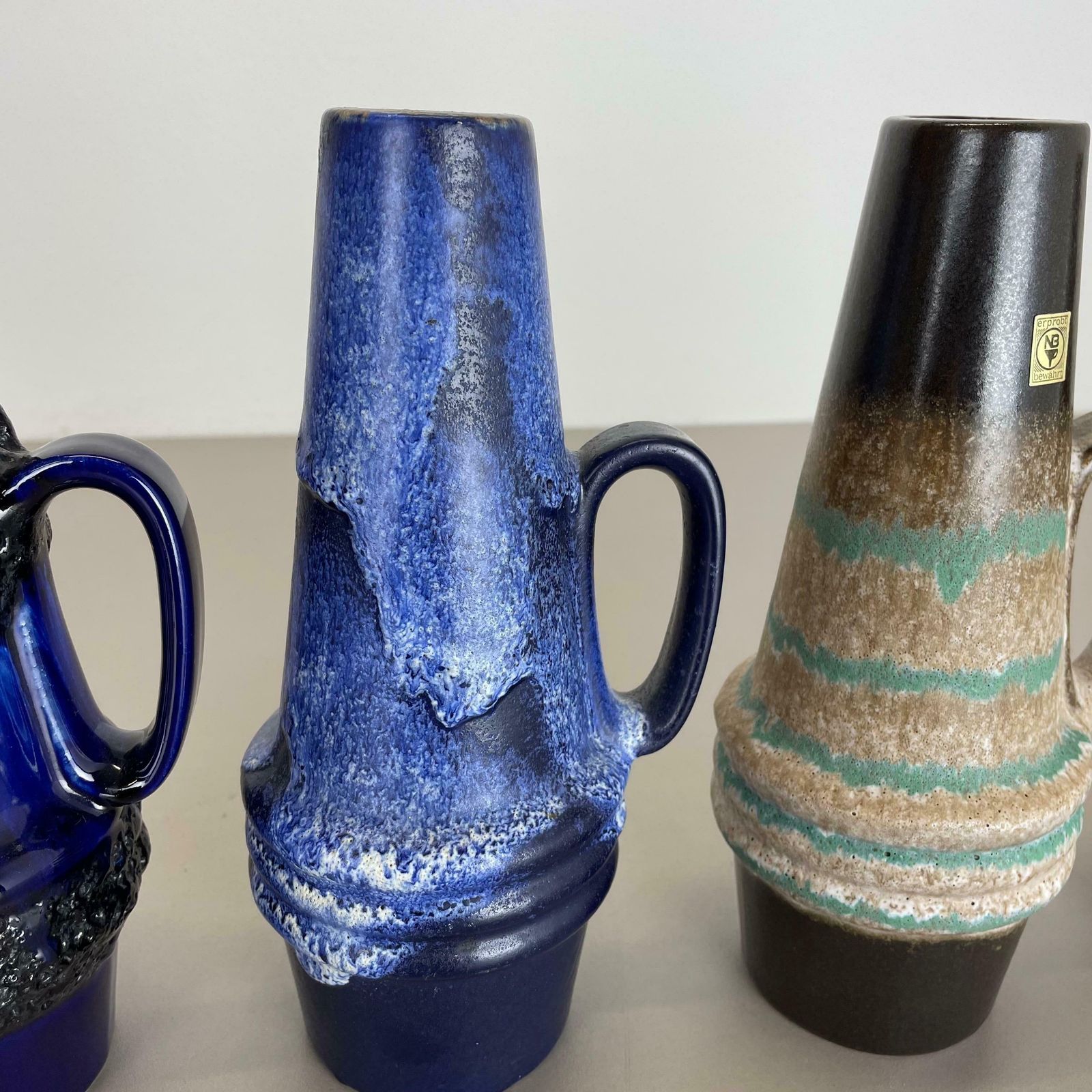 photo furniture Set Of Four Vintage Pottery Fat Lava Vases Made By Scheurich, Germany, 1970s