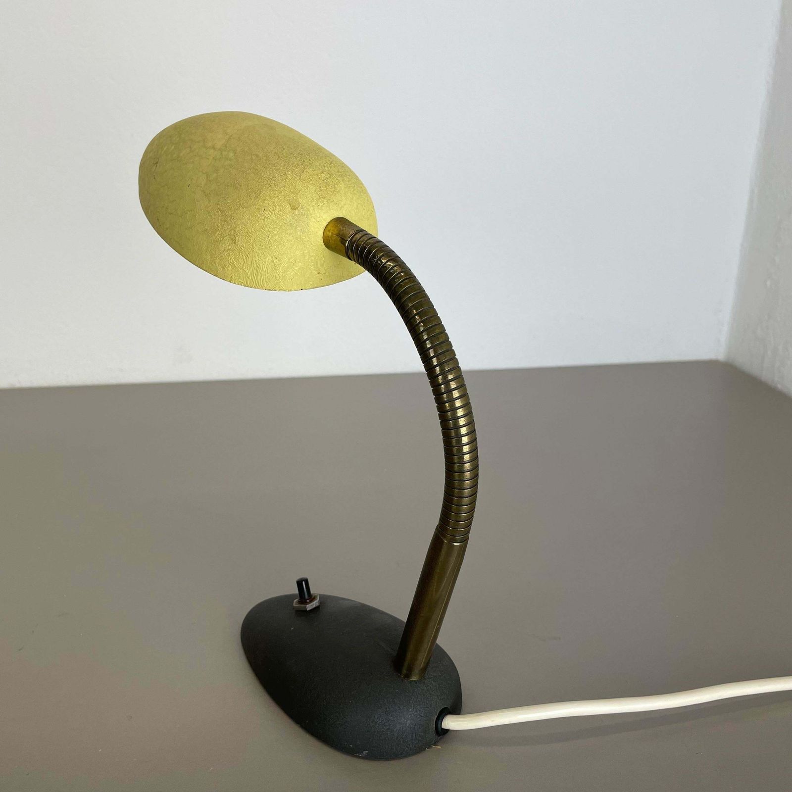 Lighting Set Of 2 Stilnovo Auböck Style Yellow + Black Sputnik Table Light, Italy, 1950s photo