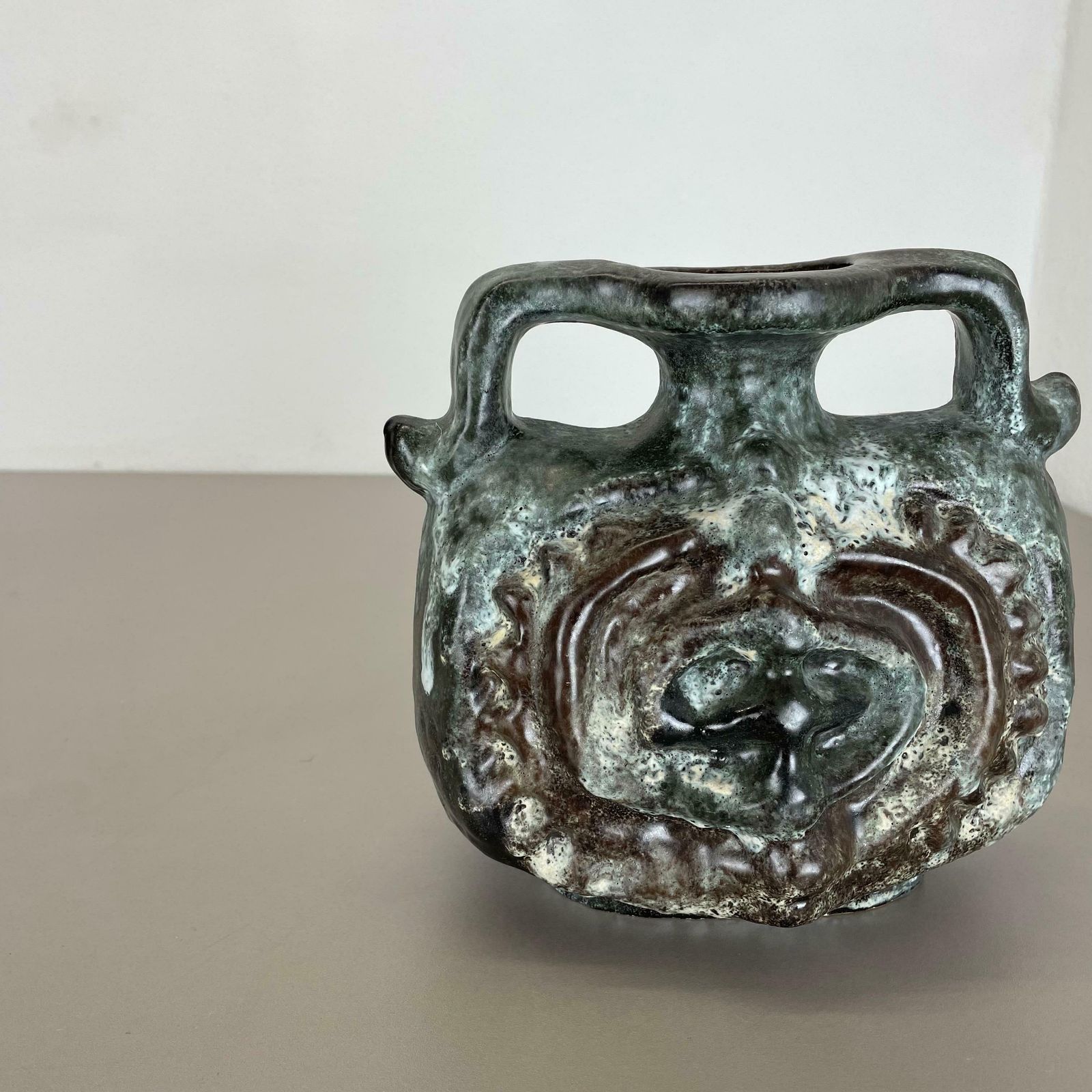 Brutalist Wgp Pottery Fat Lava Multi Colour "305" Vase Object By Ruscha, 1970s photo Home Decor