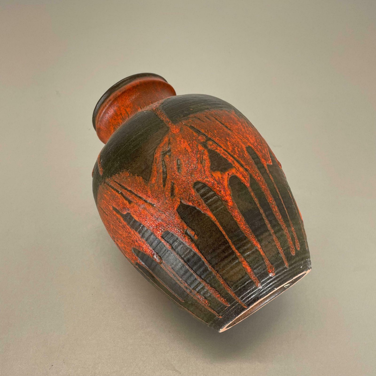 photo buy Fat Lava Ceramic Pottery Vase Heinz Siery Carstens Tönnieshof, Germany, 1970s
