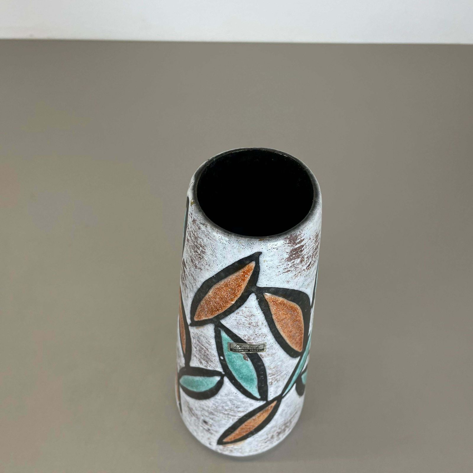 Fat Lava Multi Colour Floral Vase Scheurich Europ Linie Germany Wgp, 1970 photo Home Decor
