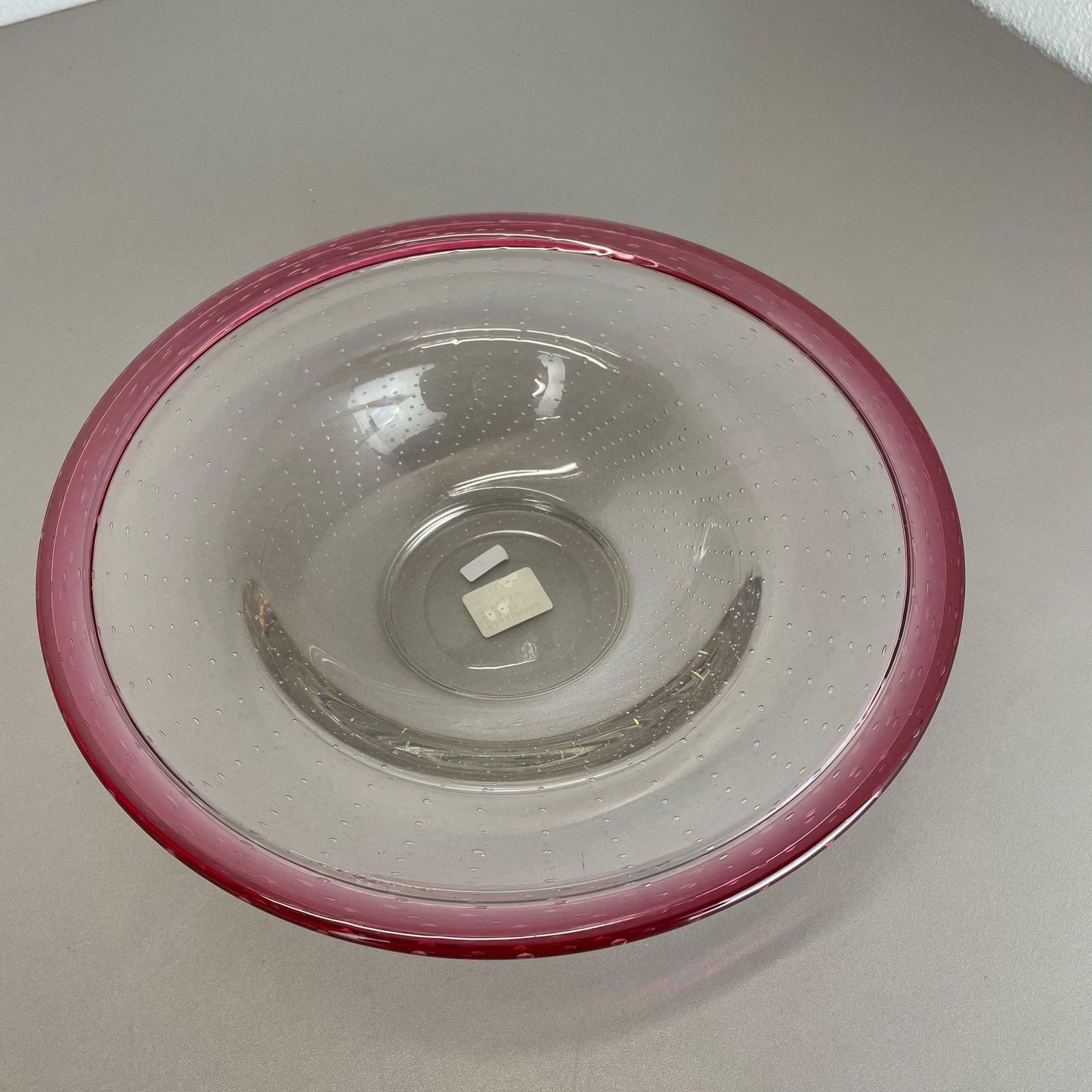 590.0 German Glass Bowl By Karl Wiedmann For Wmf, 1960s Baushaus Art Deco photo