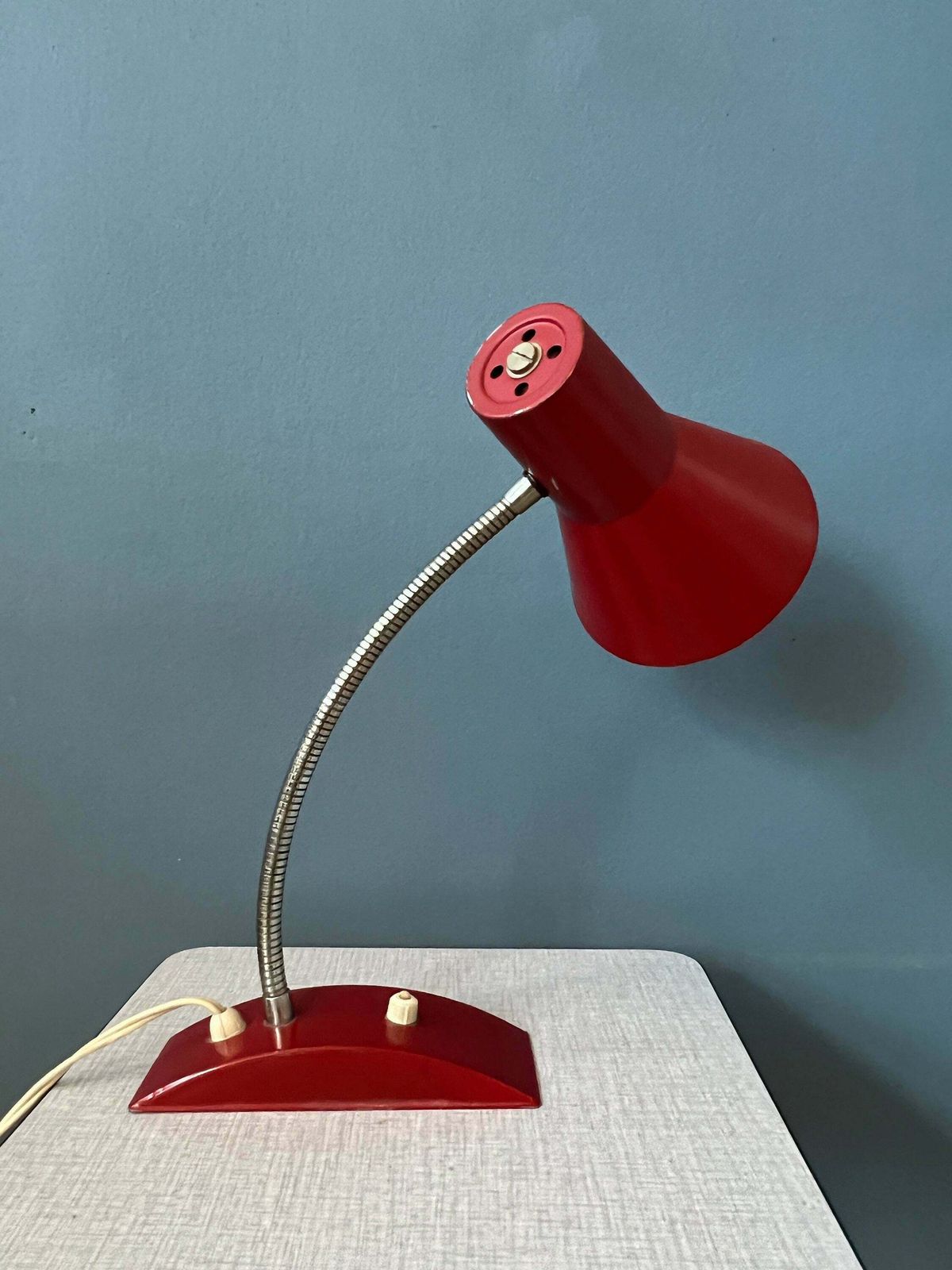 photo for sale Flexible Vintage Red Space Age Table Lamp