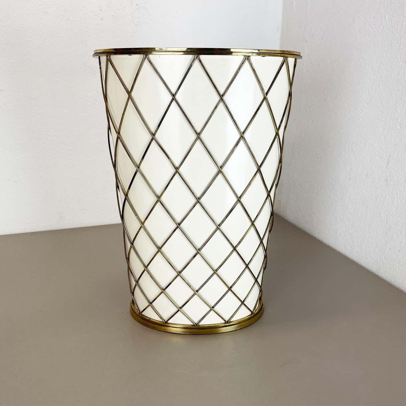 Original 1950s Brass Umbrella Stand By Vereinigte Werkstätten München, Germany photo for sale