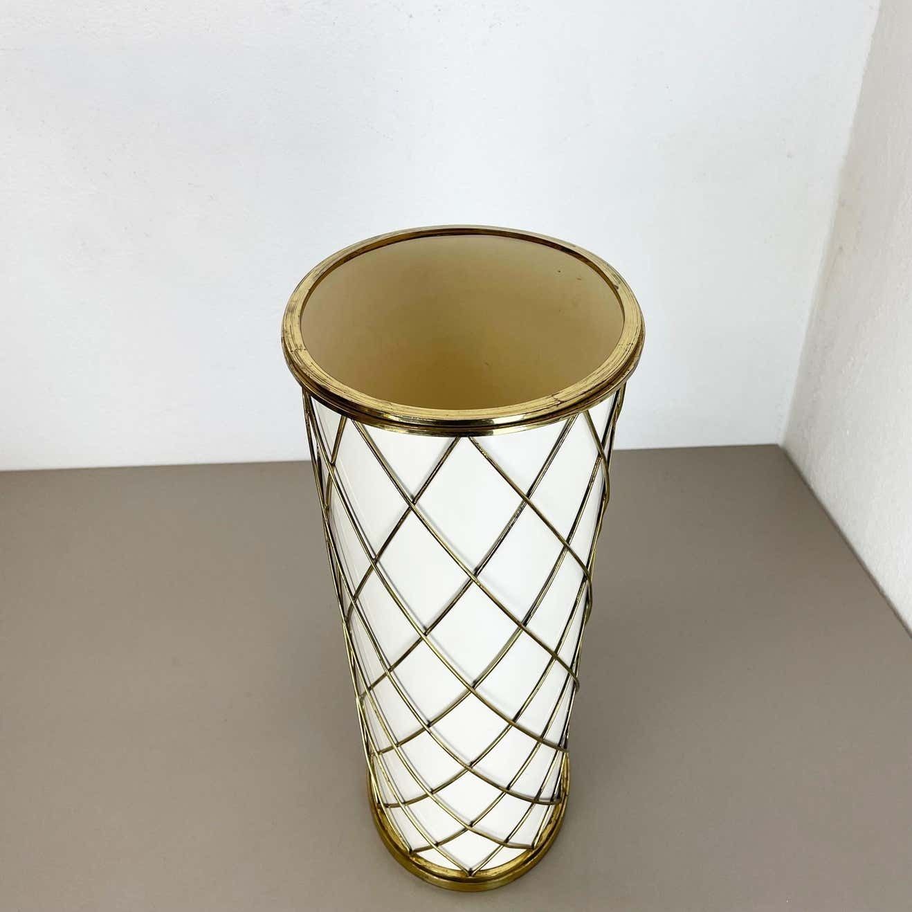 Original 1950s Brass Umbrella Stand By Vereinigte Werkstätten München, Germany photo vinterior