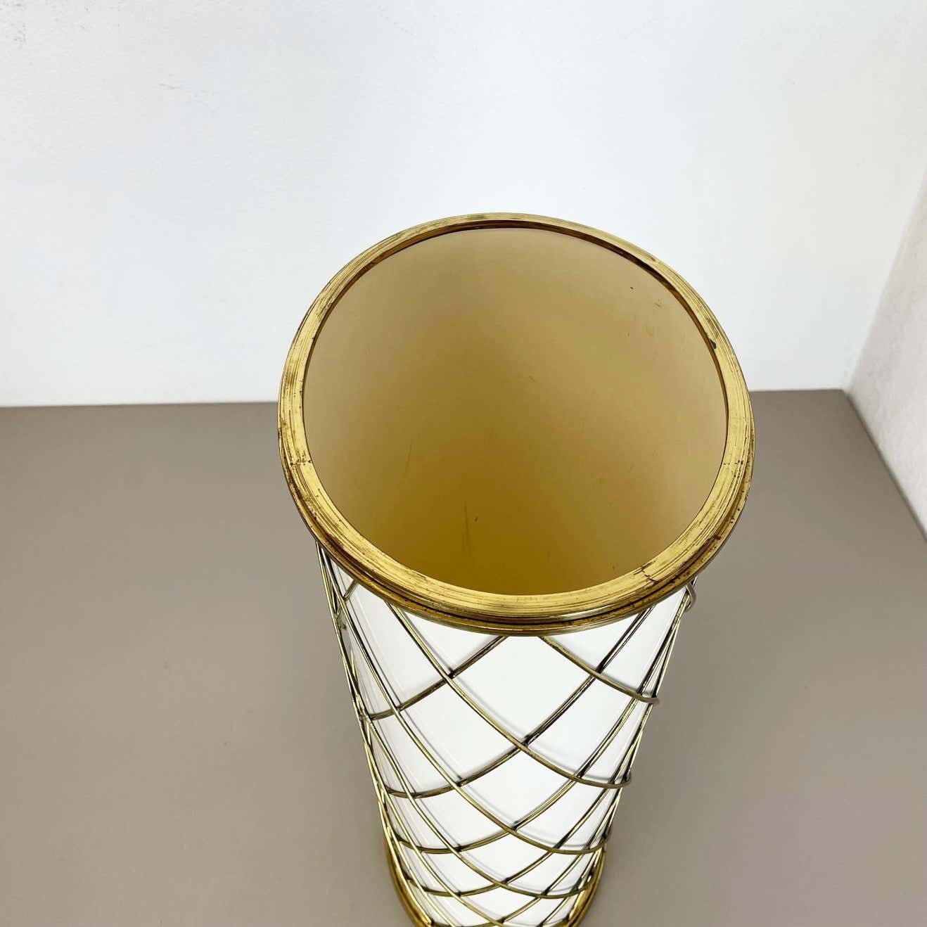 Original 1950s Brass Umbrella Stand By Vereinigte Werkstätten München, Germany photo buy