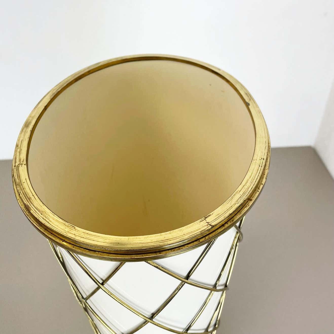Original 1950s Brass Umbrella Stand By Vereinigte Werkstätten München, Germany photo vintage