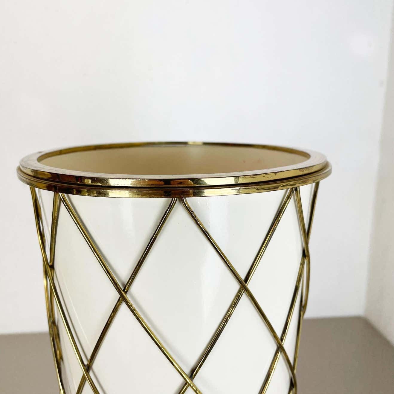 photo for sale Original 1950s Brass Umbrella Stand By Vereinigte Werkstätten München, Germany