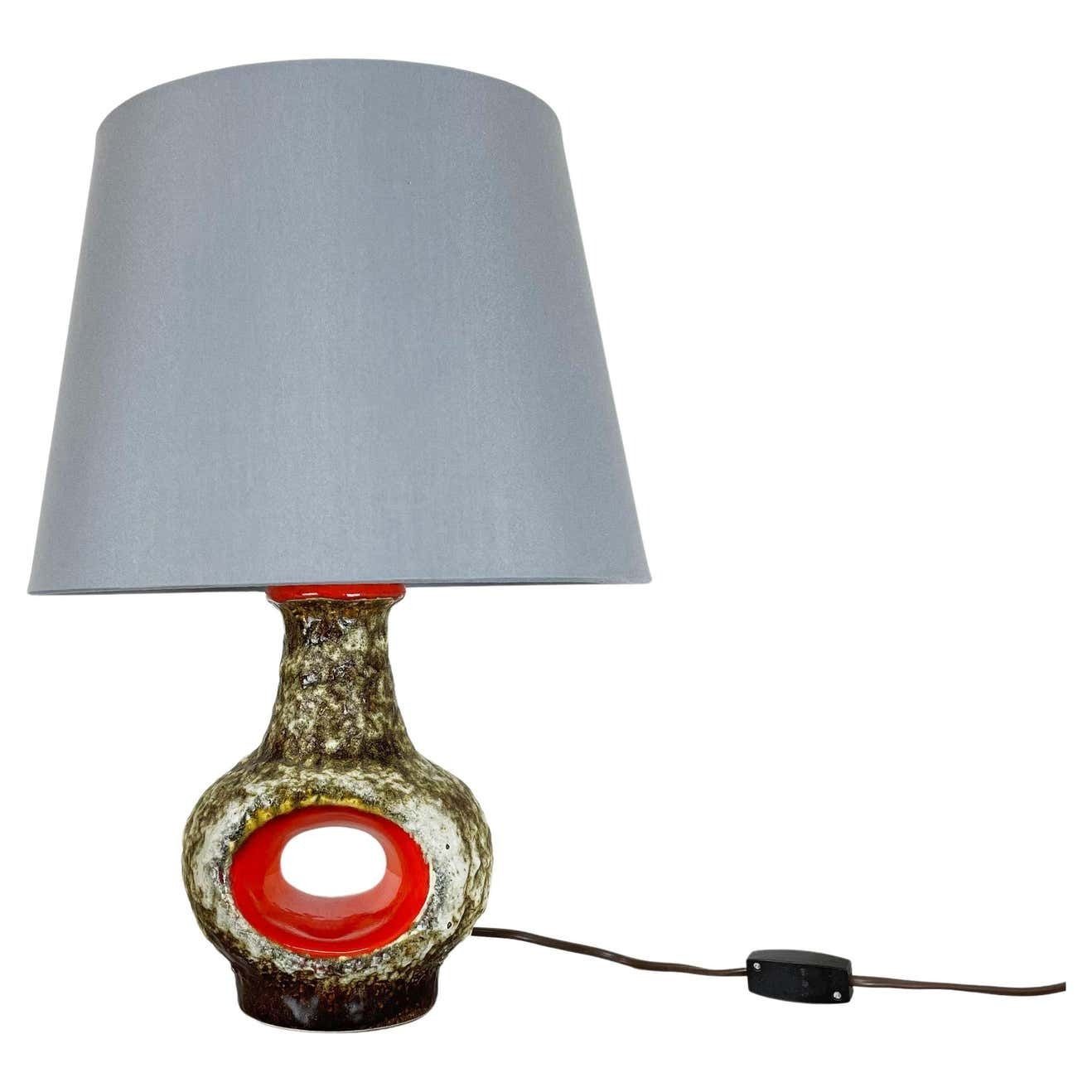 Rare Fat Lava Ceramic Pottery Table Light By Dümler And Breiden, Germany, 1970s