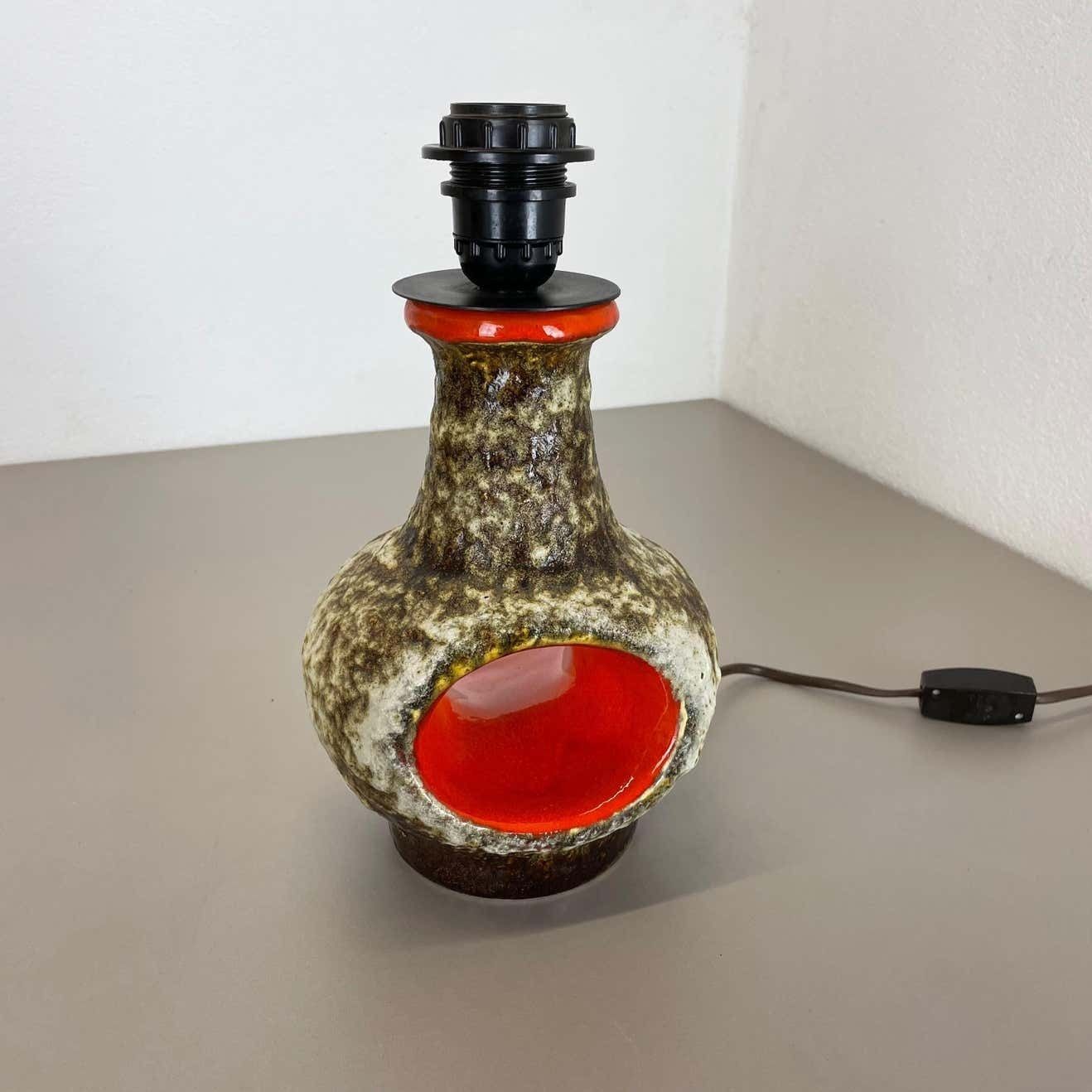 Rare Fat Lava Ceramic Pottery Table Light By Dümler And Breiden, Germany, 1970s photo 502.0