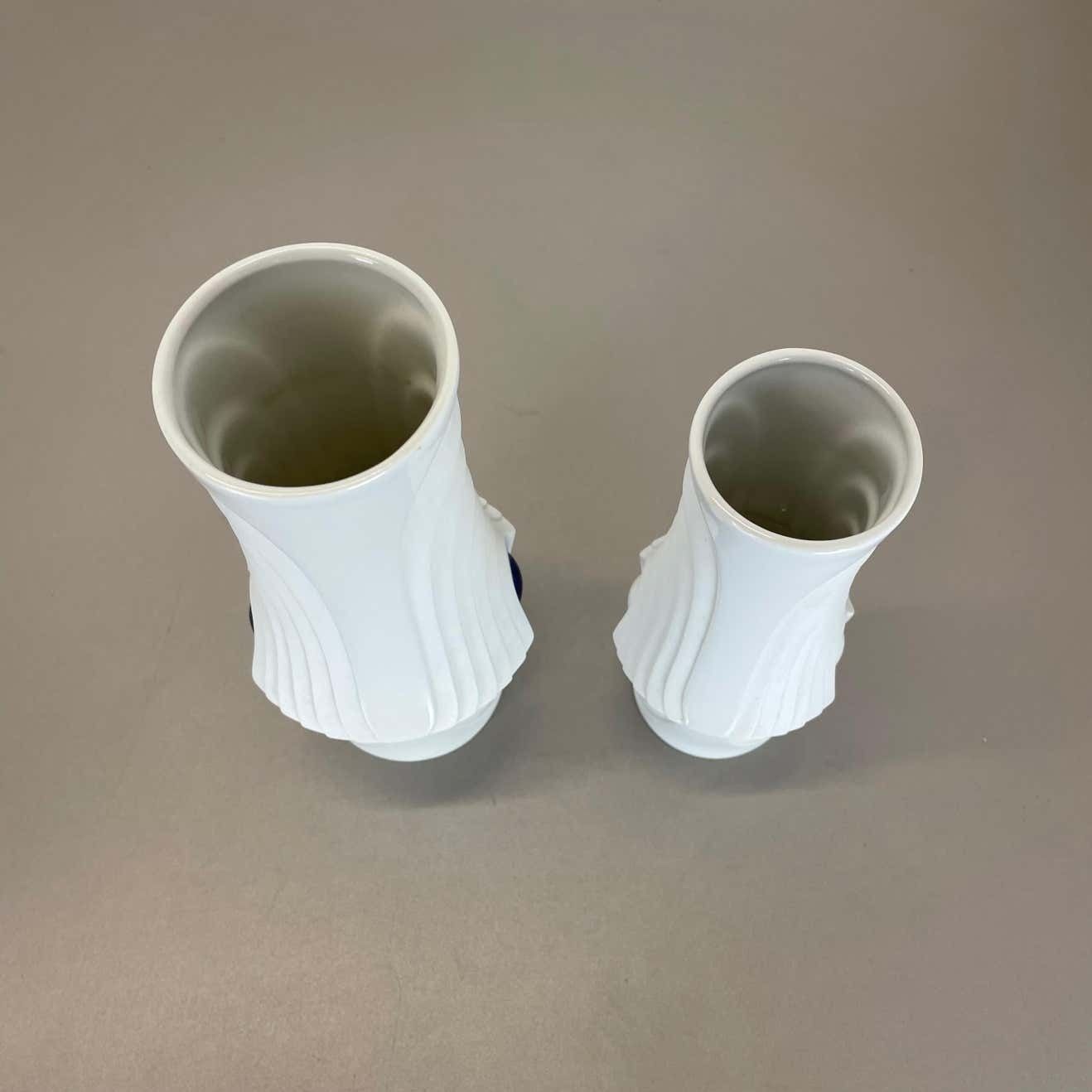 photo buy Set Of 2 Original Porcelain Op Art Vase Made By Royal Bavaria Kpm Germany, 1970s
