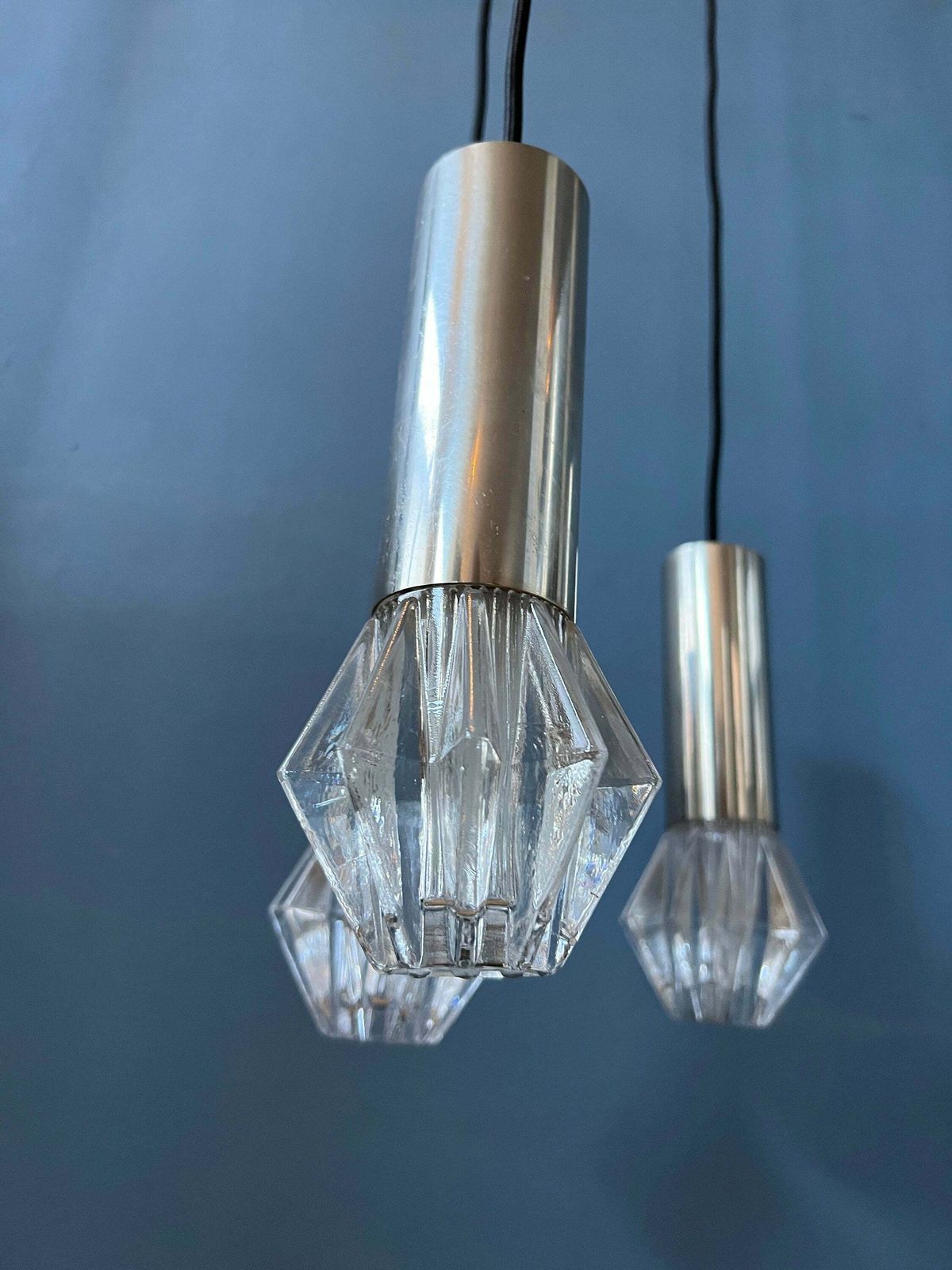 photo furniture Mid Century Space Age Cascade Hanglamp / Vintage Lichtarmatuur