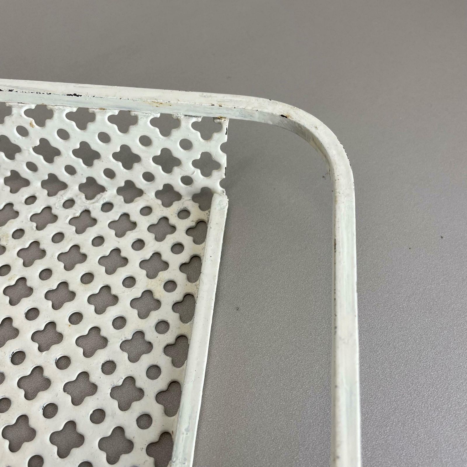 Original French Modernist Metal Tray Rigituelle By Mathieu Matégot 1950s photo vinterior