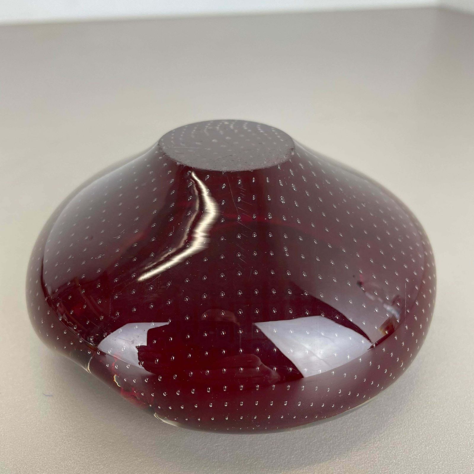 photo for sale Red Bubble Murano Glass Bowl Shells Ashtray Element By Venini Italy 1970s No 2