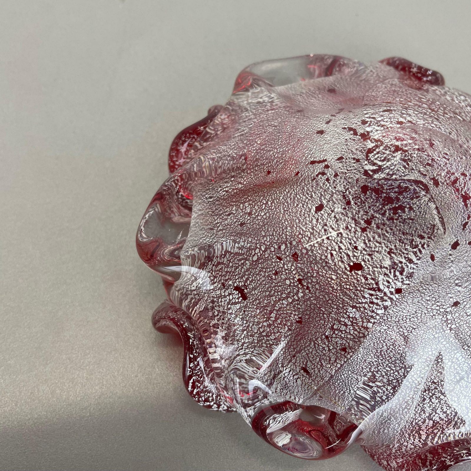 photo buy Murano Glass Floral Bowl Element Shell Ashtray By Barovier  Toso Italy 1970