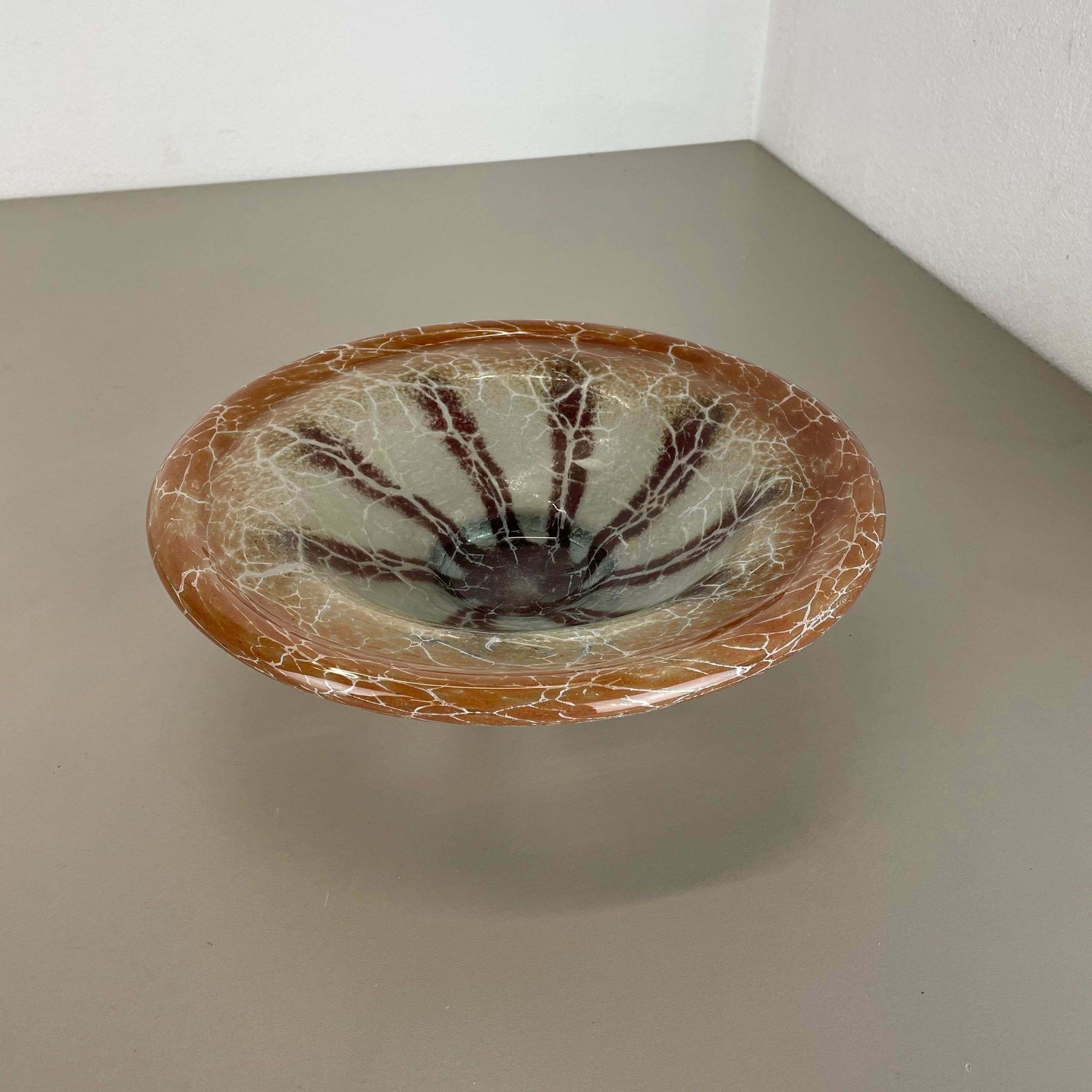 German Glass Bowl By Karl Wiedmann For Wmf Ikora, 1930s Baushaus Art Deco photo for sale
