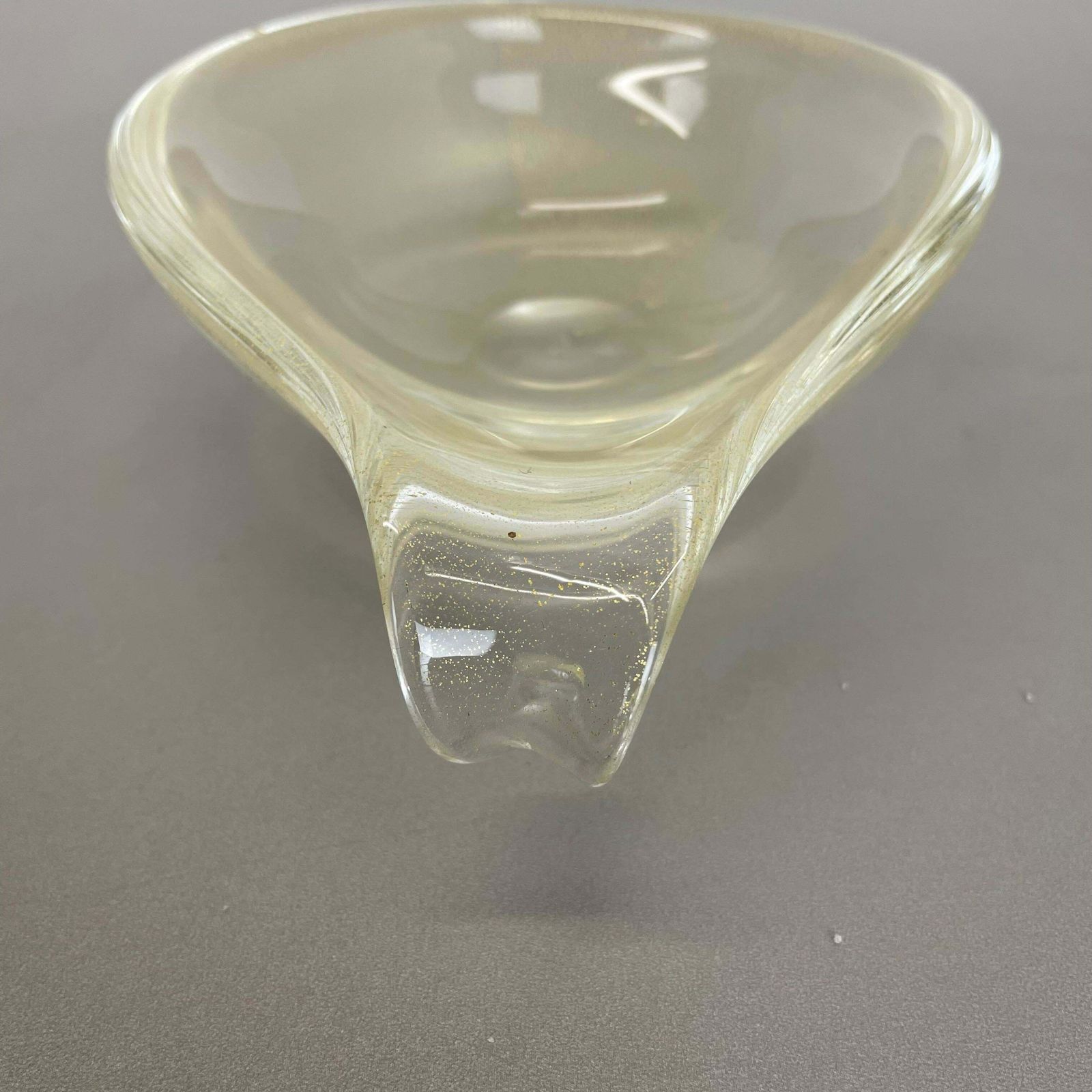 Glass Bowl Element Shell Ashtray Murano Bubble By Barovier And Toso Italy 1970s photo vintage