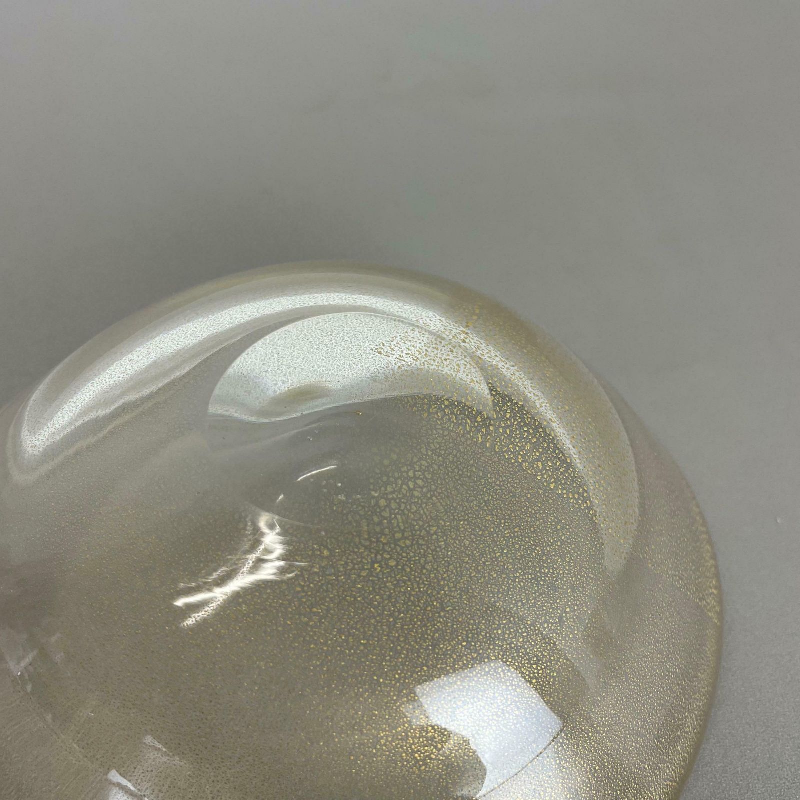 photo vintage Glass Bowl Element Shell Ashtray Murano Bubble By Barovier And Toso Italy 1970s