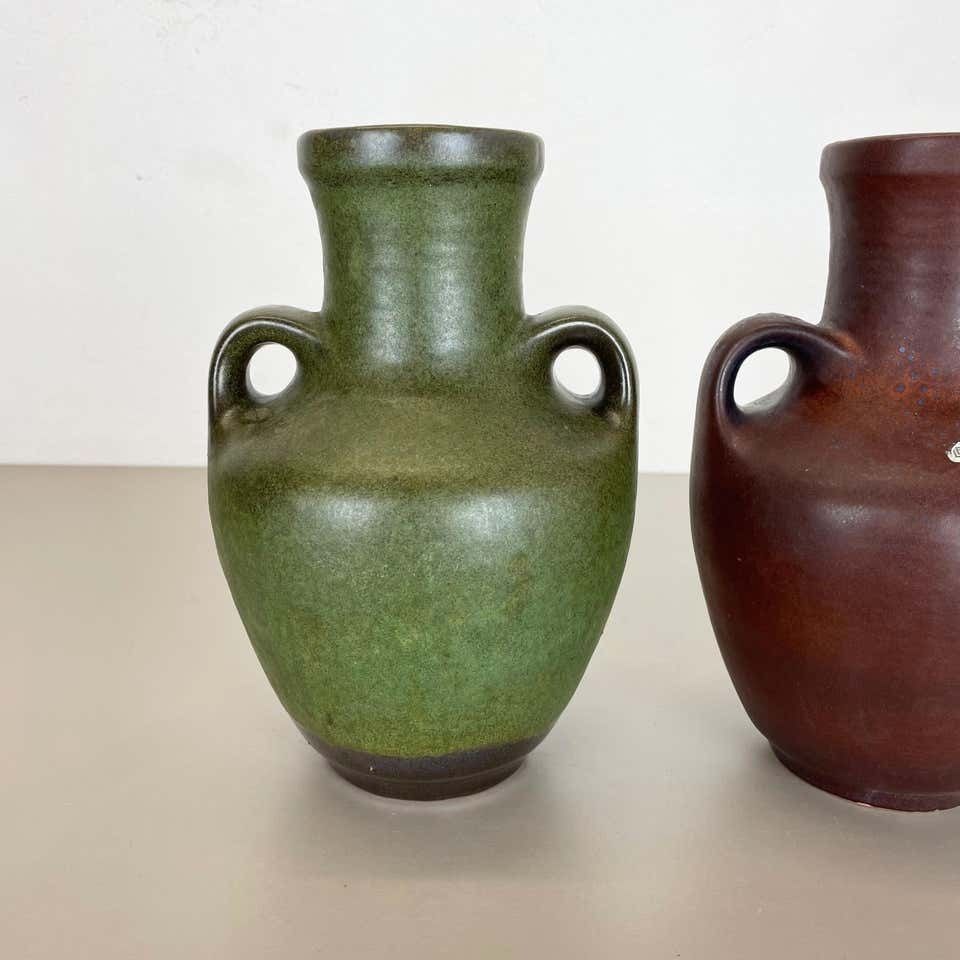 Set Of 2 Ceramic Pottery Vase Heinz Siery Carstens Tönnieshof, Germany, 1970s photo 500.0