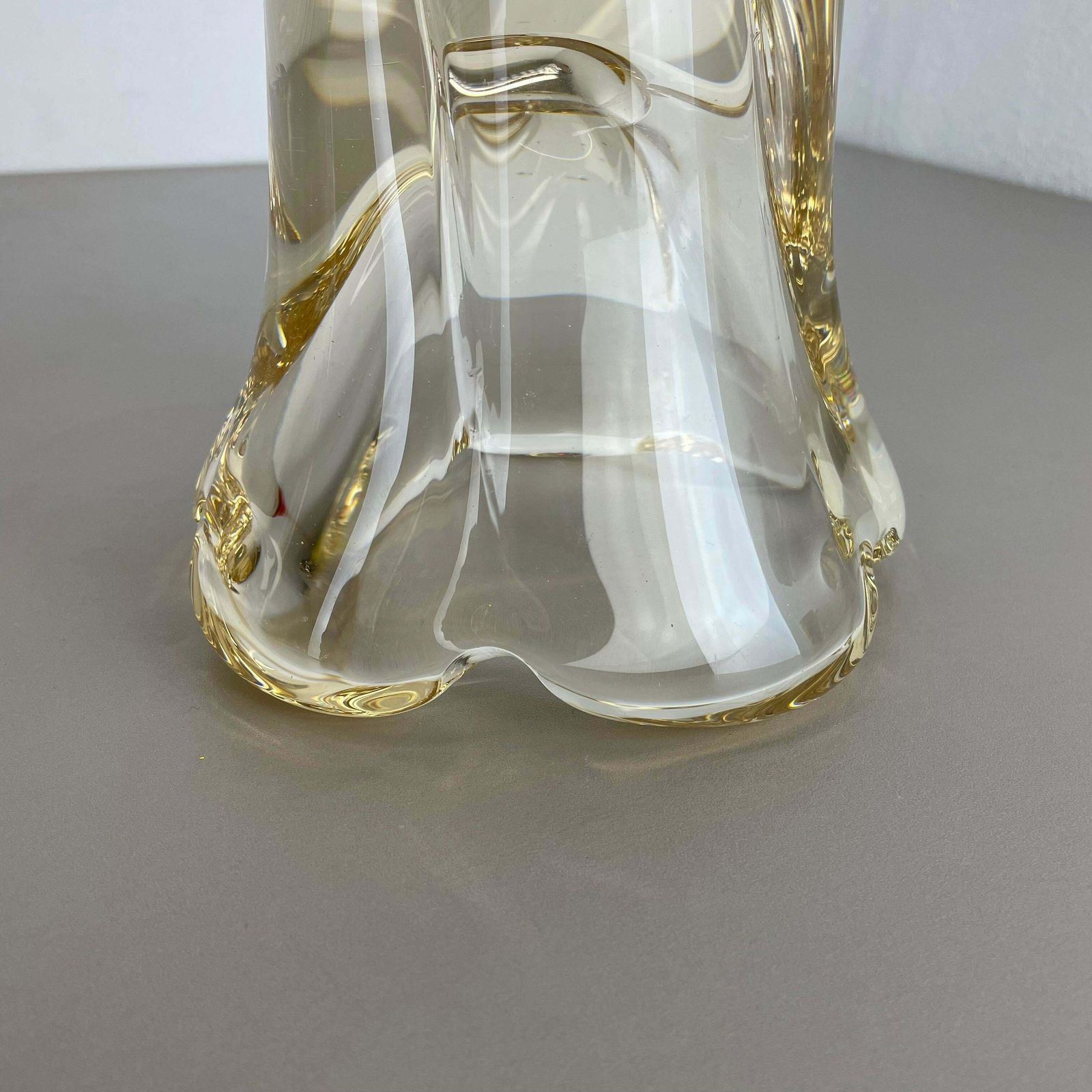 photo buy Large 3kg Crystal Glass Centrepiece Shell Bowl By Daum Nancy France 1970s
