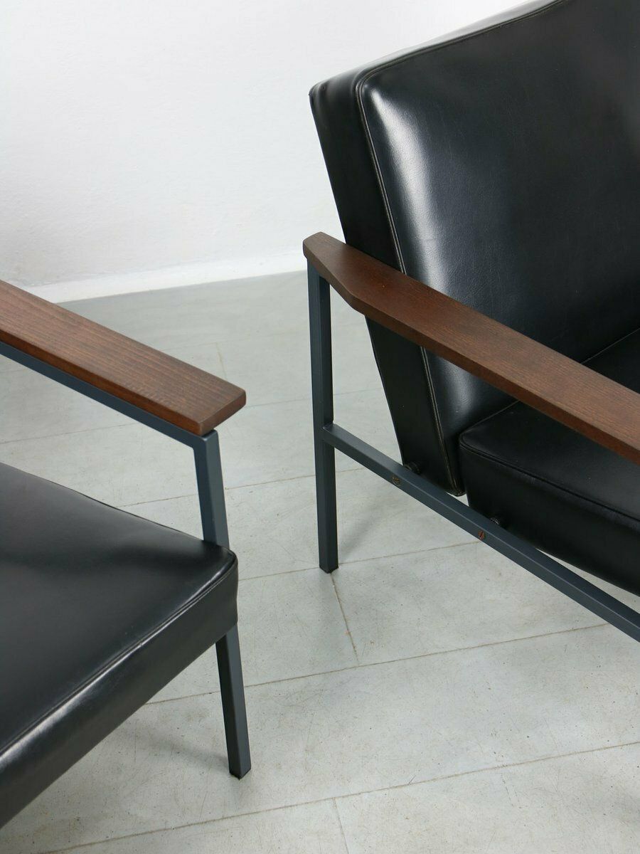1559.0 Vintage Bauhaus Lounge Chair In Black, 1970s photo