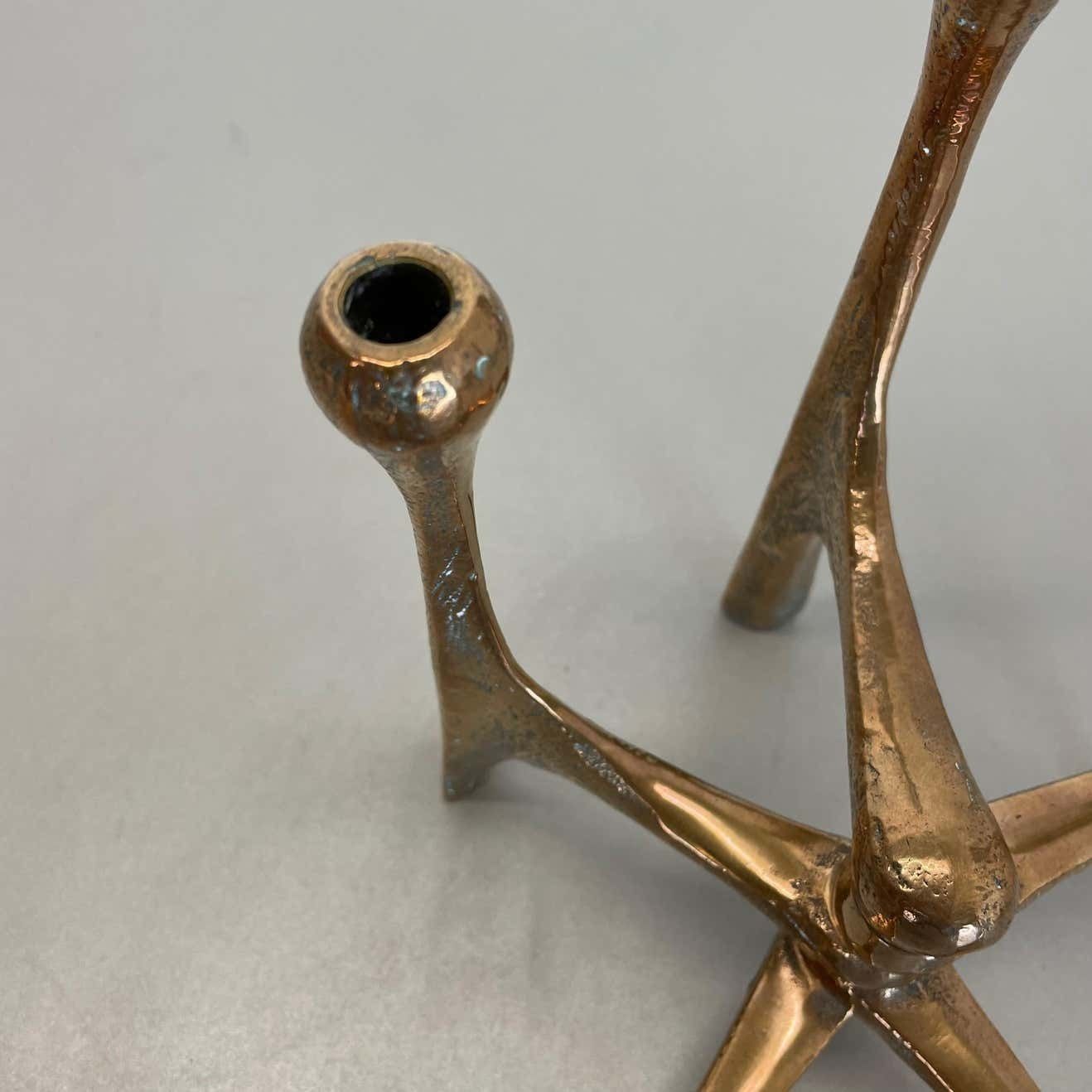 photo furniture Midcentury Brutalist Bronze Candleholder By Michael Harjes, Germany, 1960s
