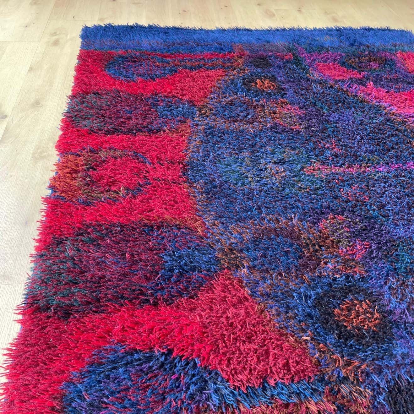 Original Scandinavian Rya Rug By Oili Mäki For Finnrya Oy Ab, Finland photo vinterior