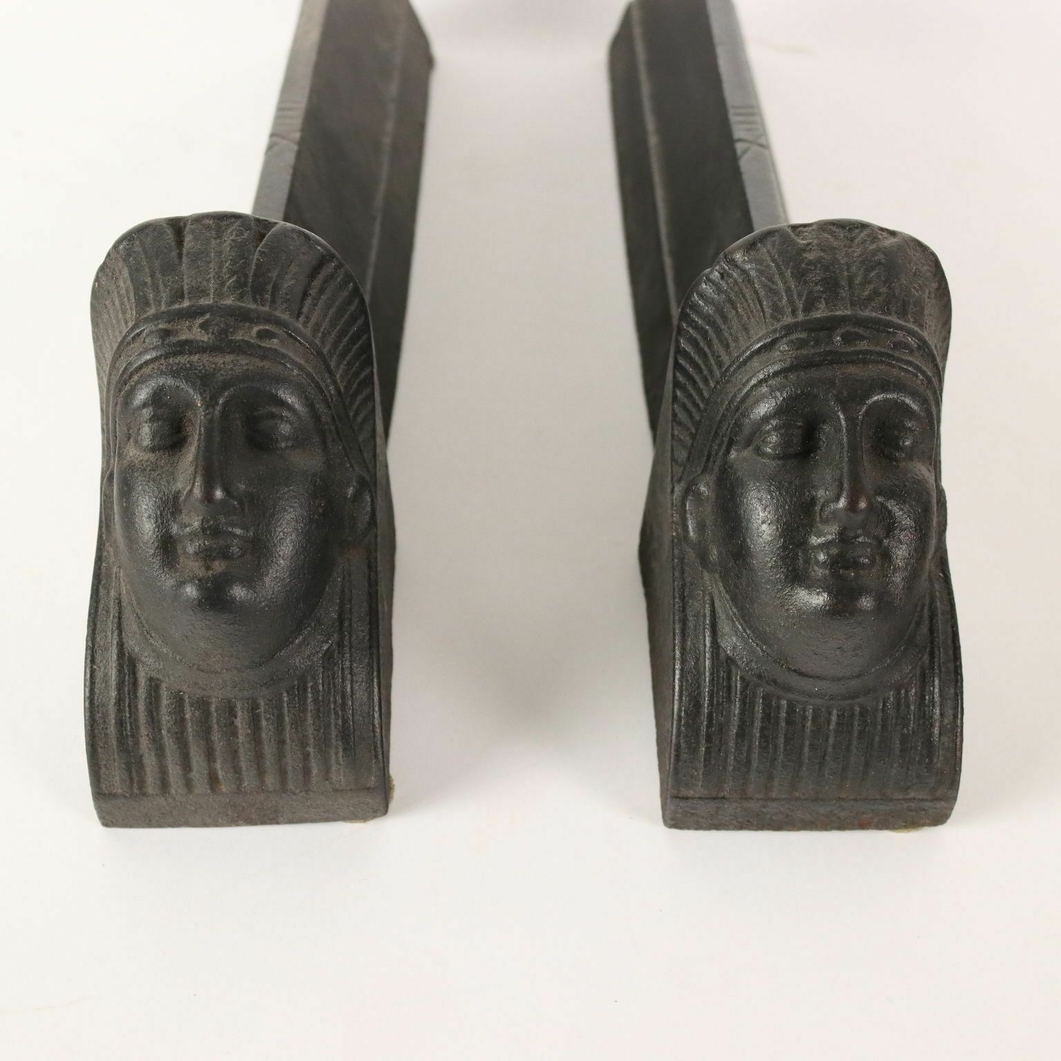 Couple Of Fireplace Andirons Iron Europe XX Century photo for sale