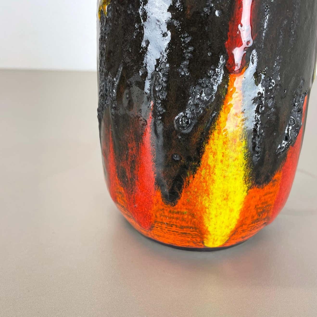 Rare Super Color Fat Lava Multi Color Vase Scheurich, Germany Wgp, 1970s photo vinterior