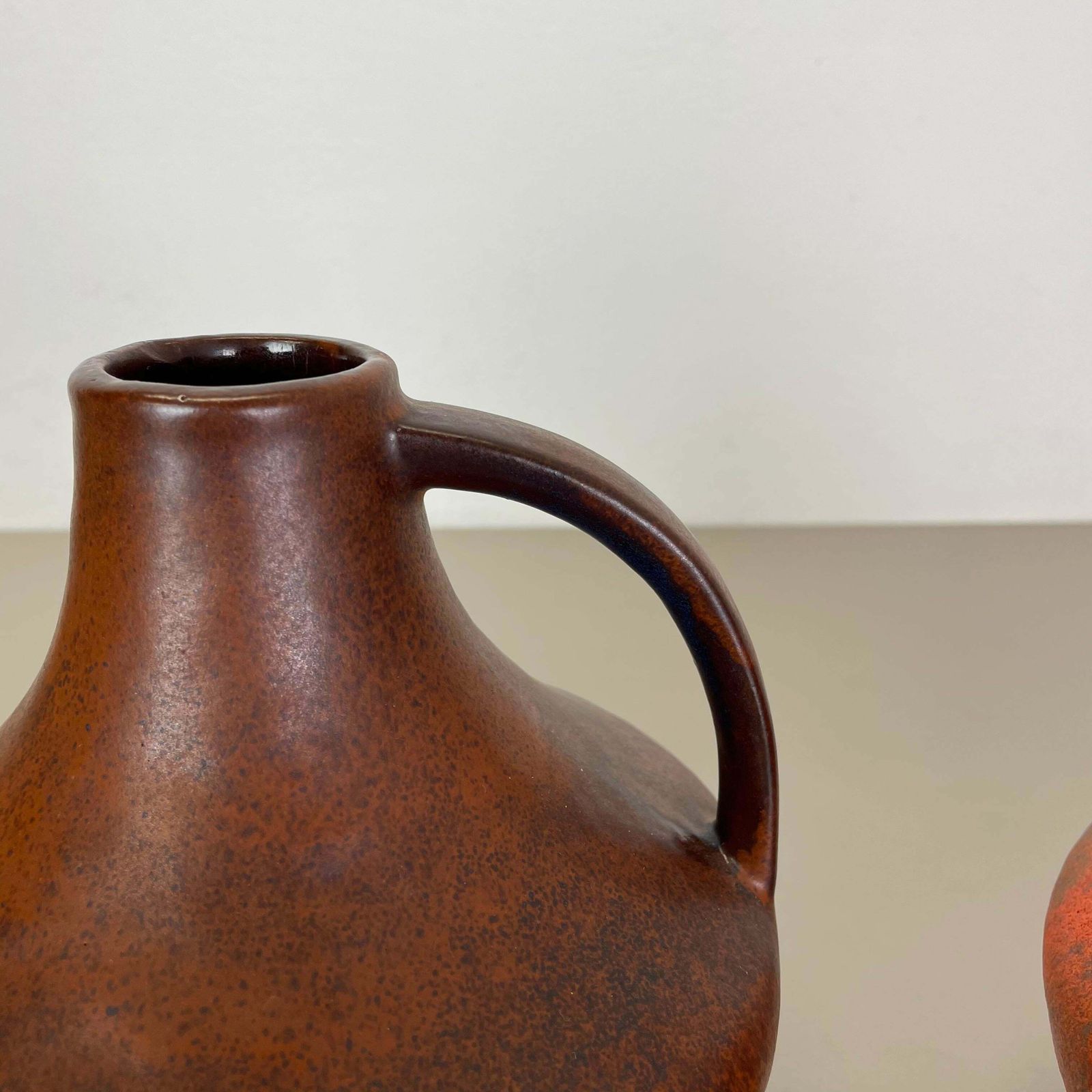Set Of 2 Fat Lava Pottery Vases Heinz Siery Carstens Tönnieshof, Germany, 1970s photo vintage