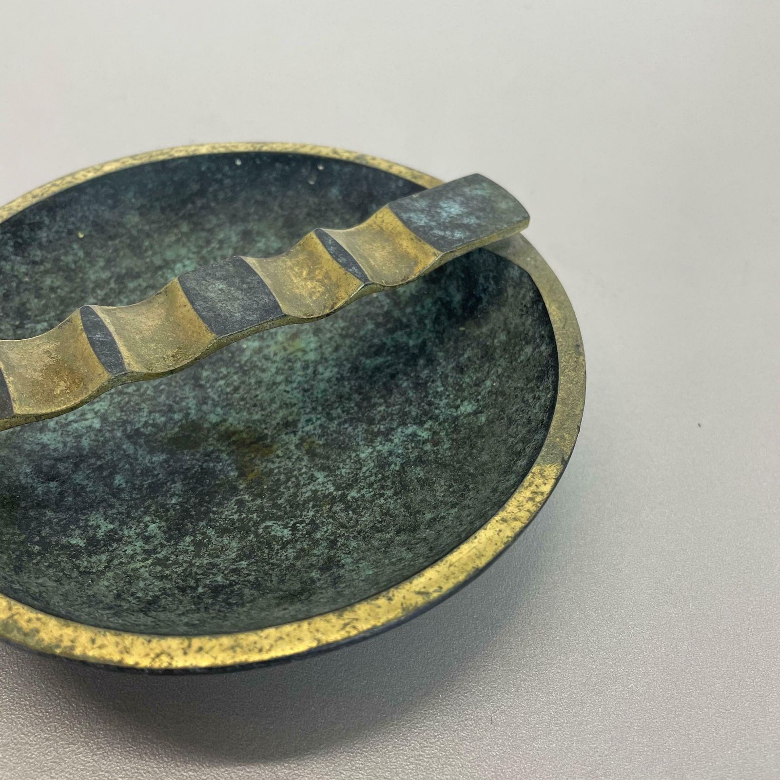 Vintage Austrian Tripod Brass Ashtray Hagenauer Era, Austria, 1950s photo vintage