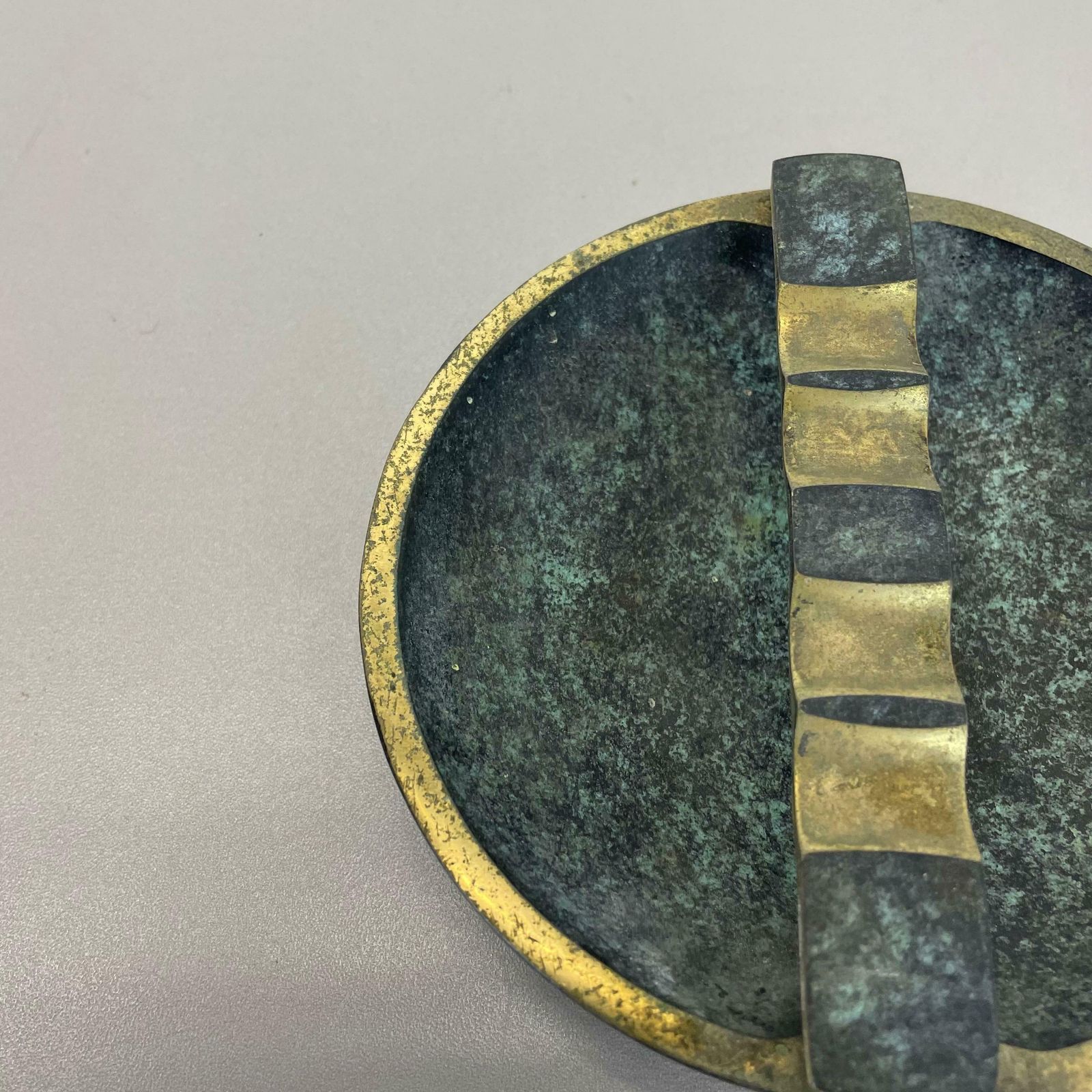 photo for sale Vintage Austrian Tripod Brass Ashtray Hagenauer Era, Austria, 1950s