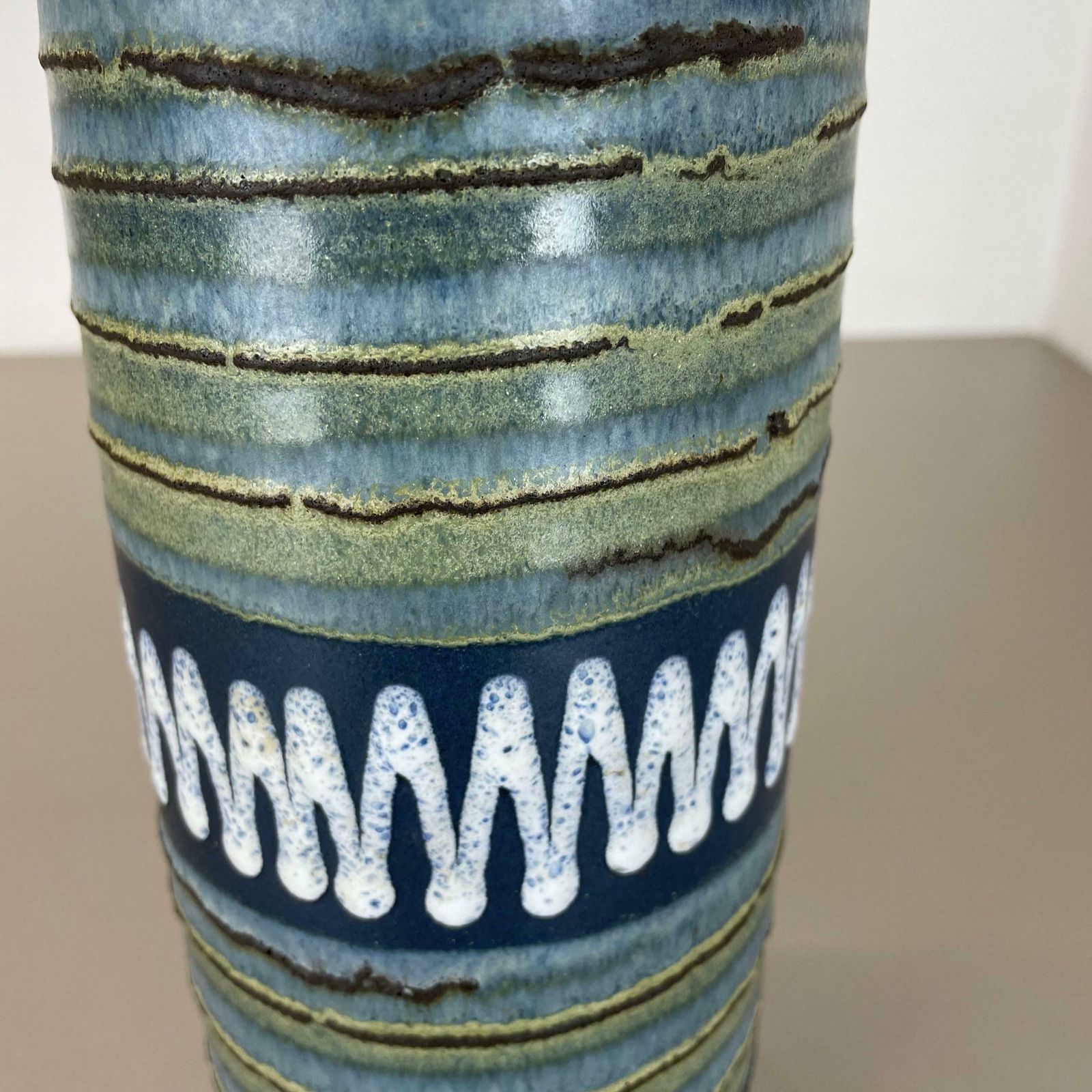 Rare Prototpye Glaze Fat Lava Multi Colour Vase Scheurich Germany Wgp 1970s photo buy