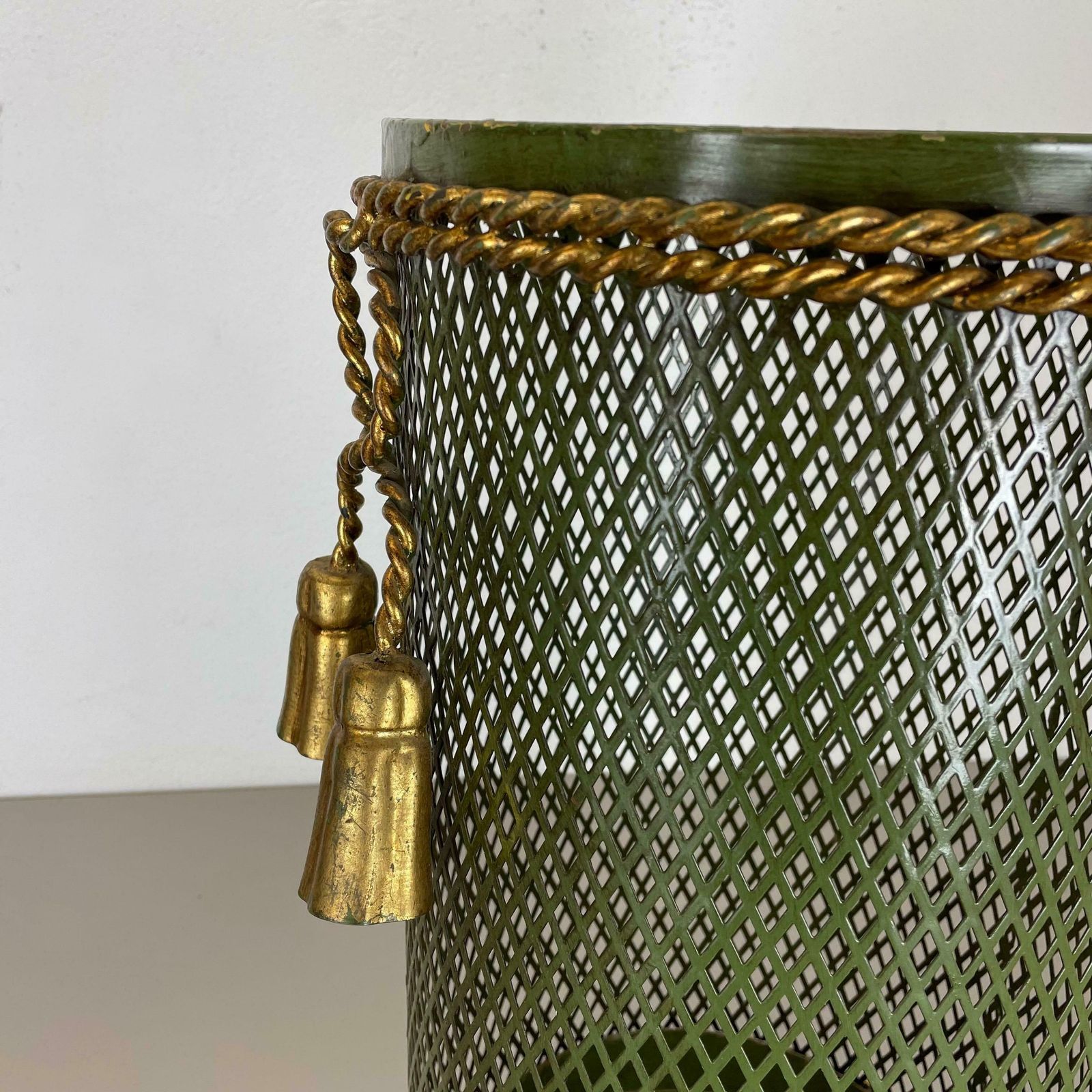 Hollywood Regency Gilded Metal Umbrella Stand By Li Puma, Firenze, Italy, 1950s photo 1092.0