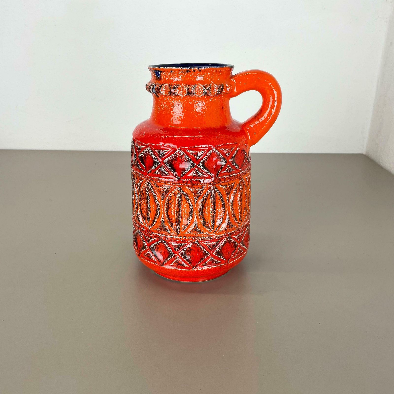 Super Colorful Fat Lava Pottery Vase By Bay Ceramics, Germany, 1970s photo furniture
