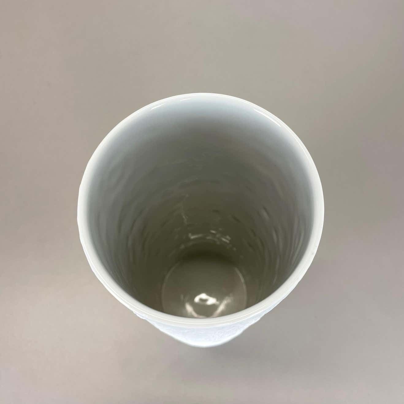 542.0 Large Op Art Vase Porcelain Vase By Martin Freyer For Rosenthal, Germany photo