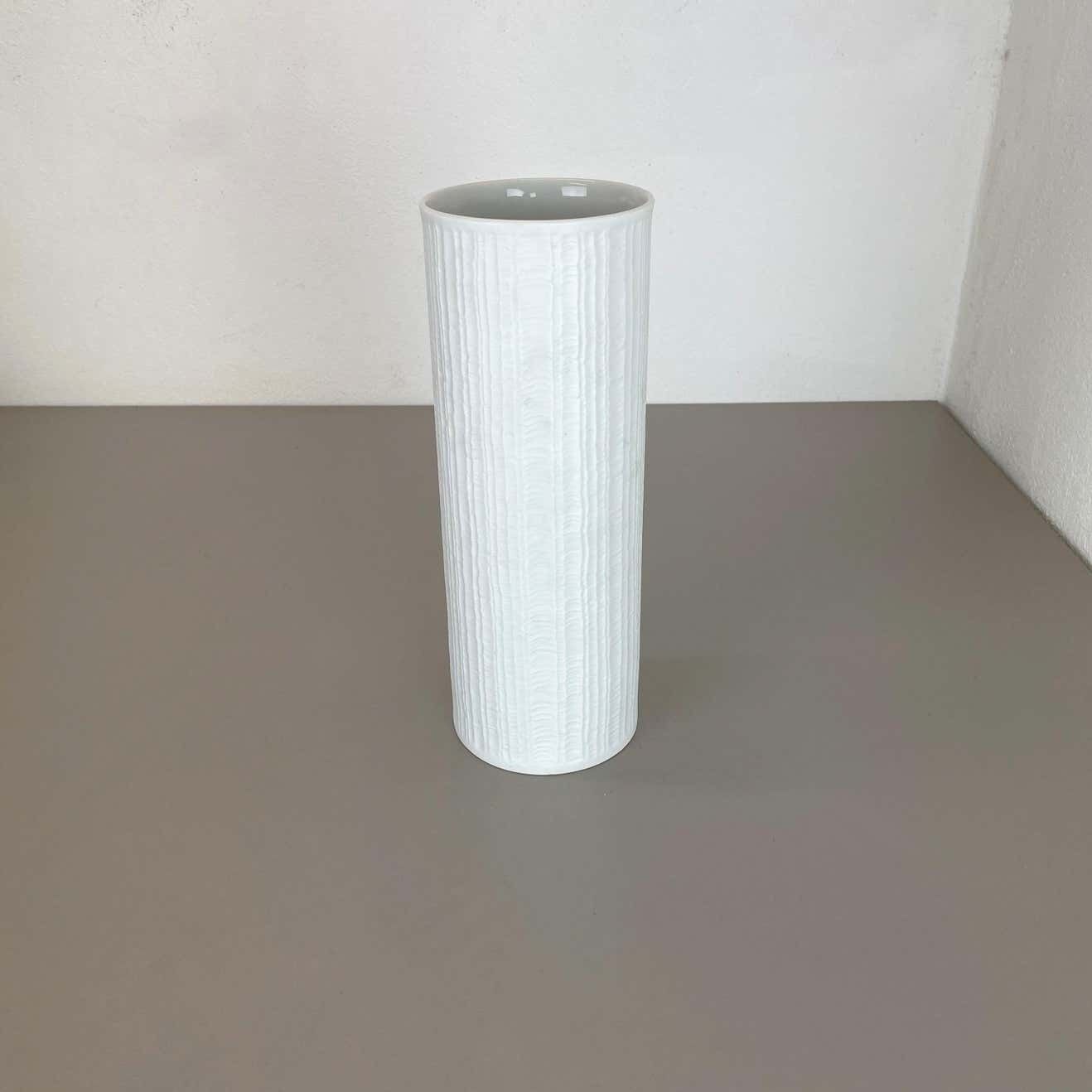 Large 32cm Op Art Vase Vase Heinrich Fuchs For Hutschenreuther, Germany, 1970s photo for sale