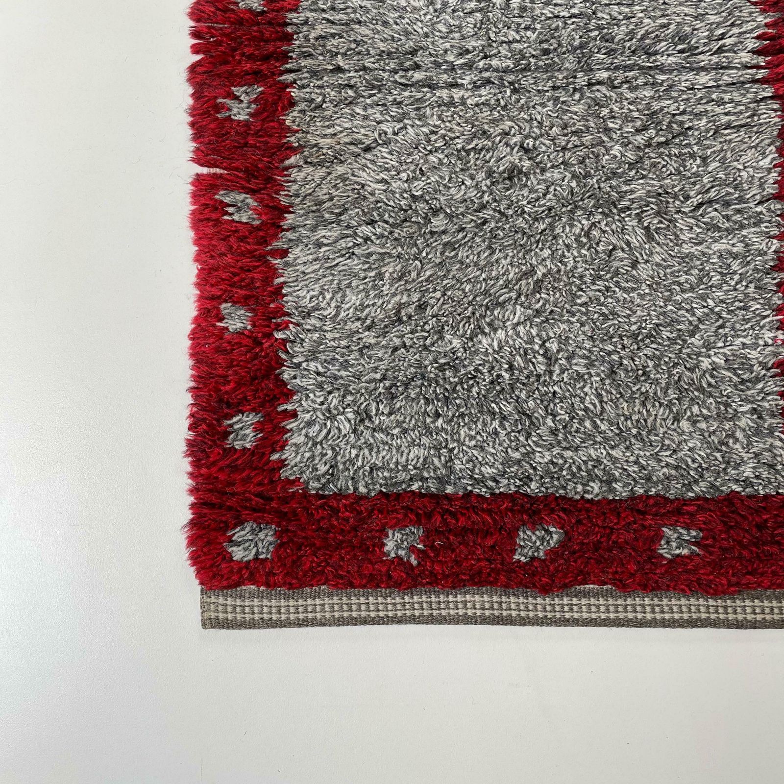 Abstract Scandinavian High Pile Abstract Rya Rug Carpet Sweden 1960s photo 410.0