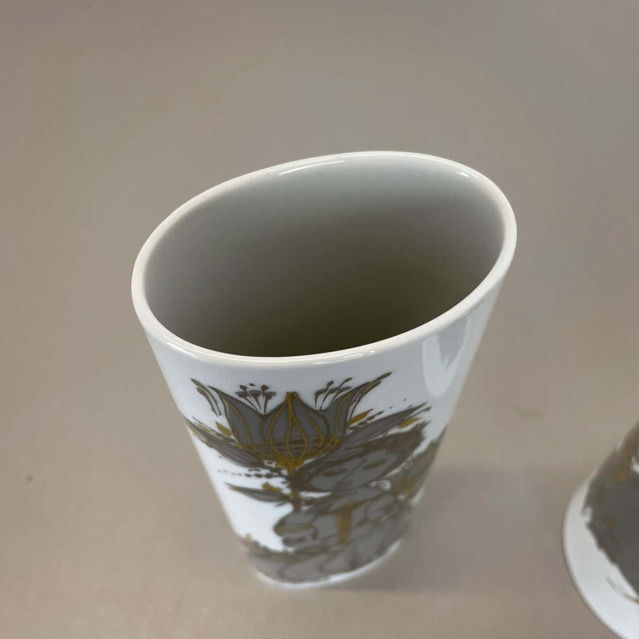 Set Of 2 Porcelain Vase By Björn Wiinblad For Rosenthal Studio Line Germany 1970 photo vinterior