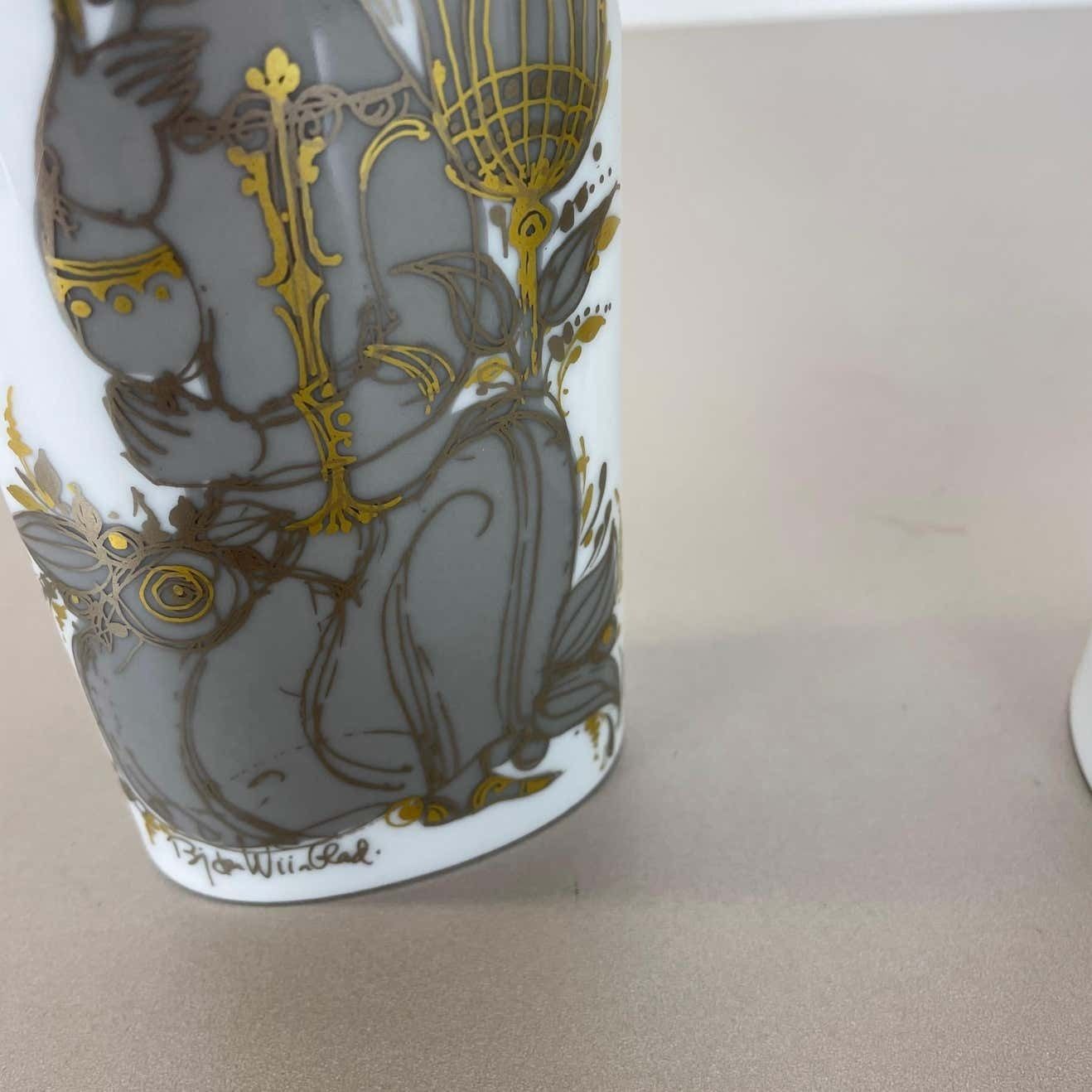 Set Of 2 Porcelain Vase By Björn Wiinblad For Rosenthal Studio Line Germany 1970 photo buy