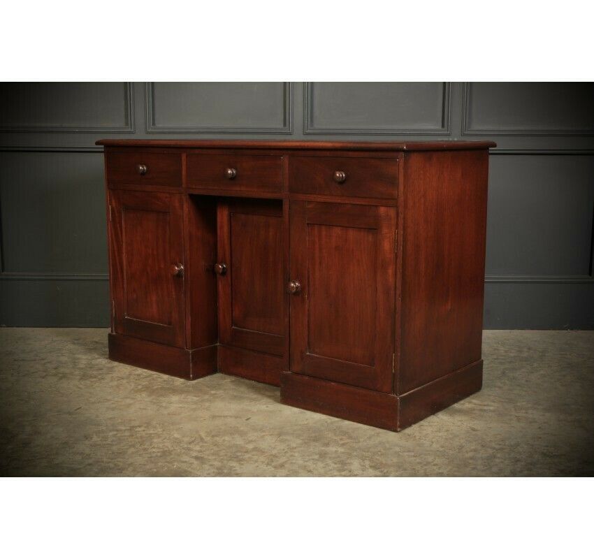 Early Victorian Mahogany Kneehole Desk photo buy