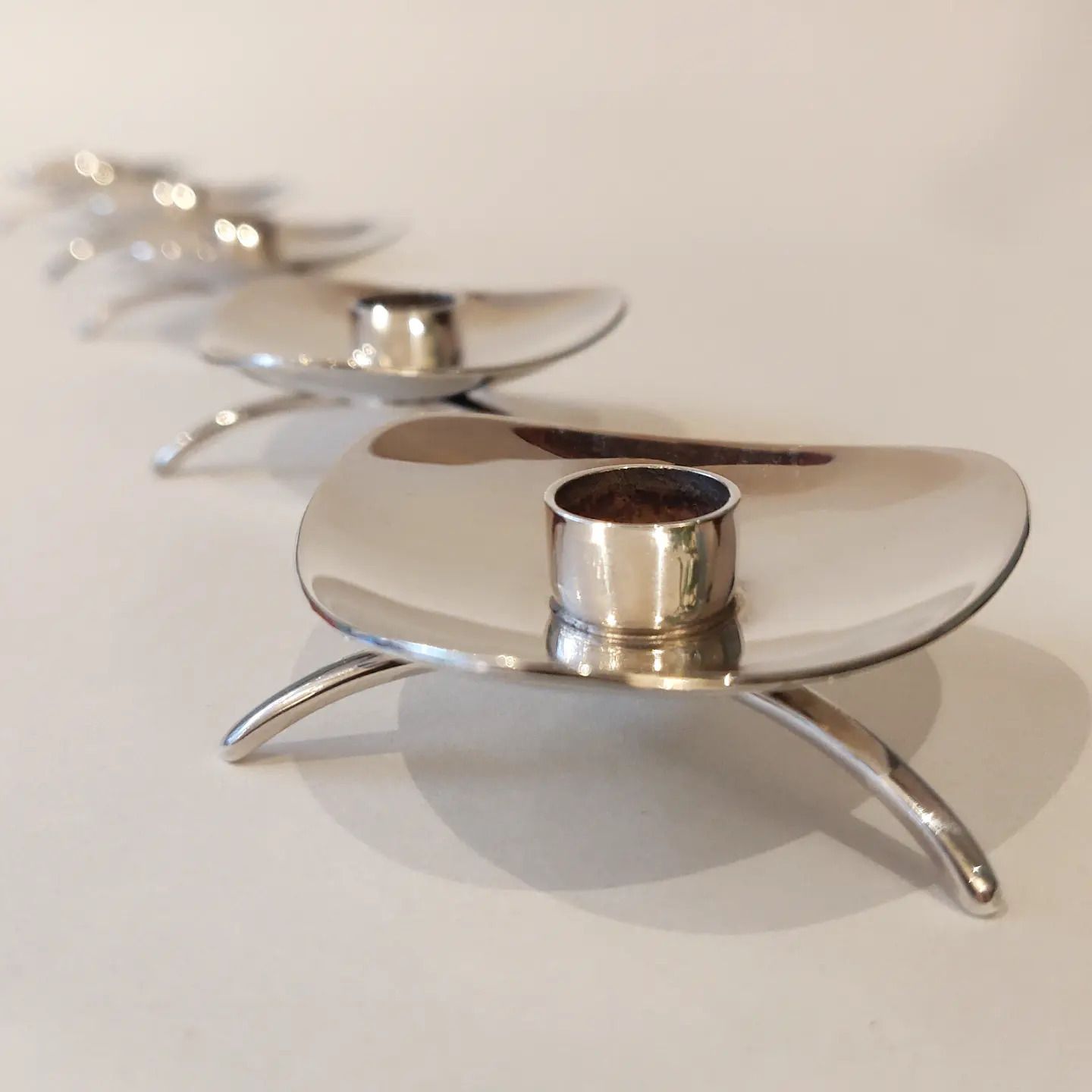 Set Of Five Mid 20th Century Taper / Candle Holders By Cohr Atla