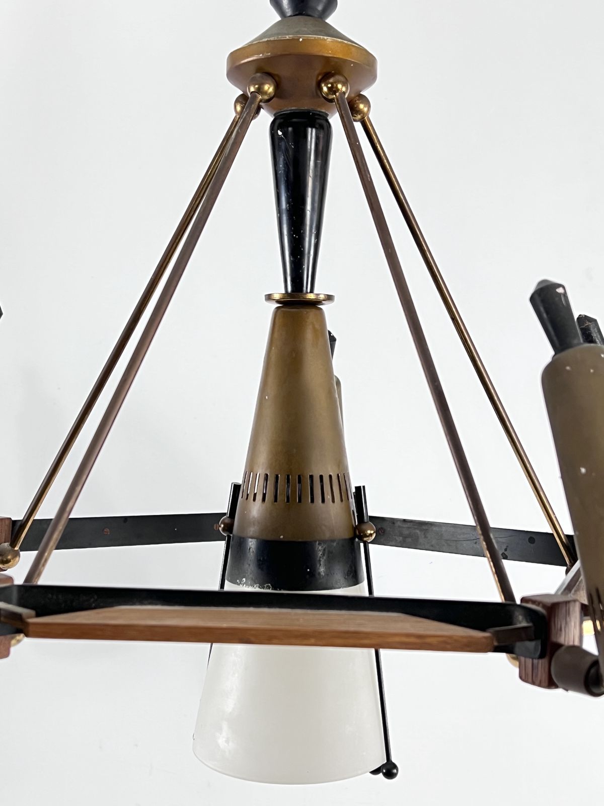 9210.5 Rare Mid Century Modern Sputnik Chandelier By Stilnovo. Italy 1950s photo