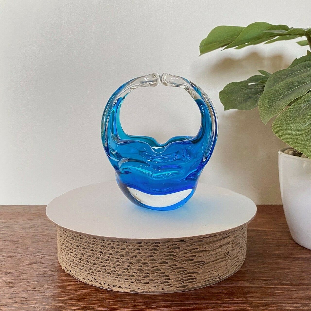 Helder En Blauw Murano Schaal photo for sale