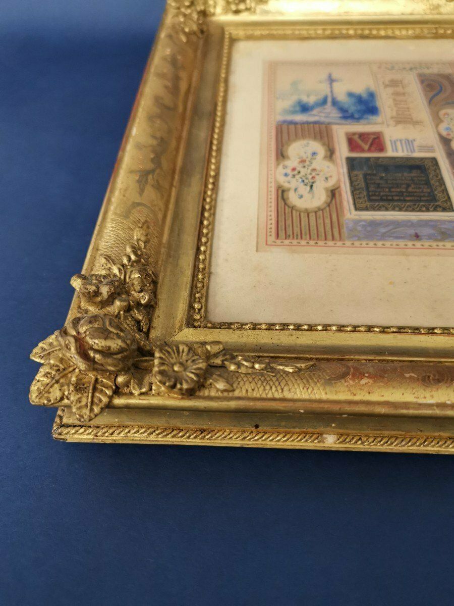 photo for sale Jean Midolle (actif vers 1830-1850), calligraphe. Enluminure religieuse