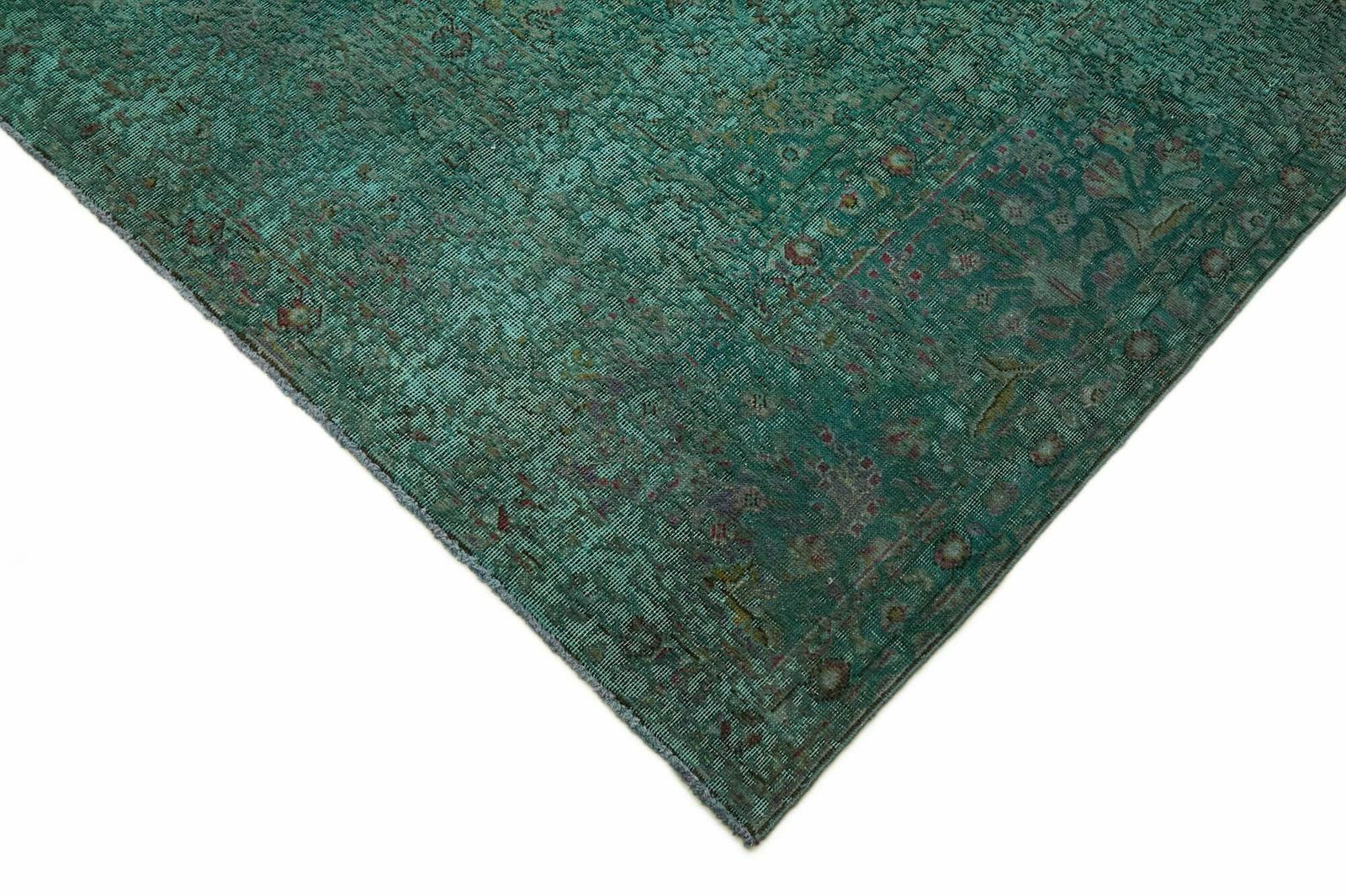 Handmade Turquoise 395 X 300 Cm Over Dyed Large Area Rug photo Textiles