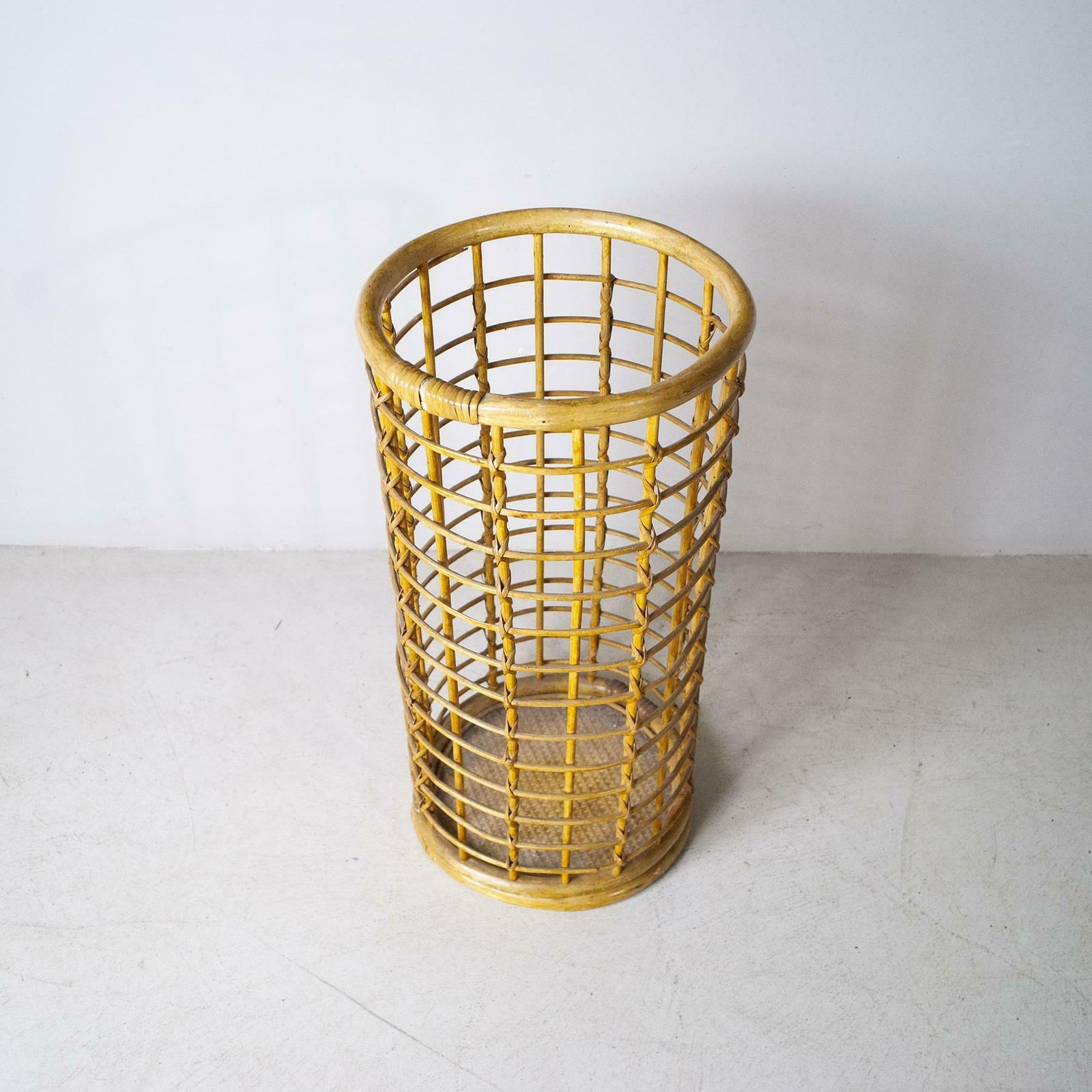 Italian Mid Century Bamboo Umbrella Stand From The Sixties photo buy
